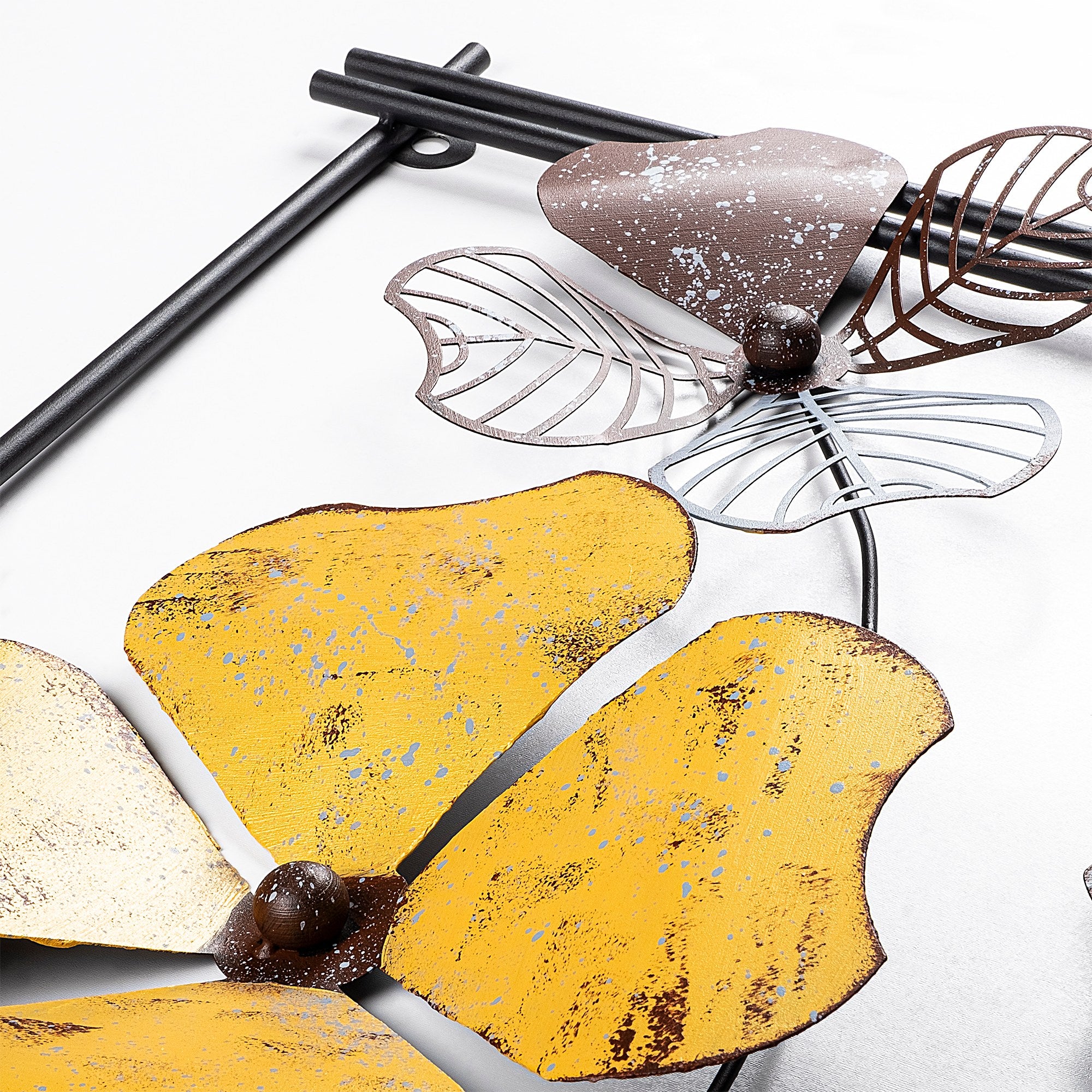 Arte de Parede Metálica Decorativa Shannan 3 Multicolor - Peça Artesanal 50x70cm para Decoração de Interiores