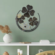 Arte de Parede Metálica Decorativa Shihezi 3 - Peça Artesanal Multicolor 50x50cm para Decoração de Interiores