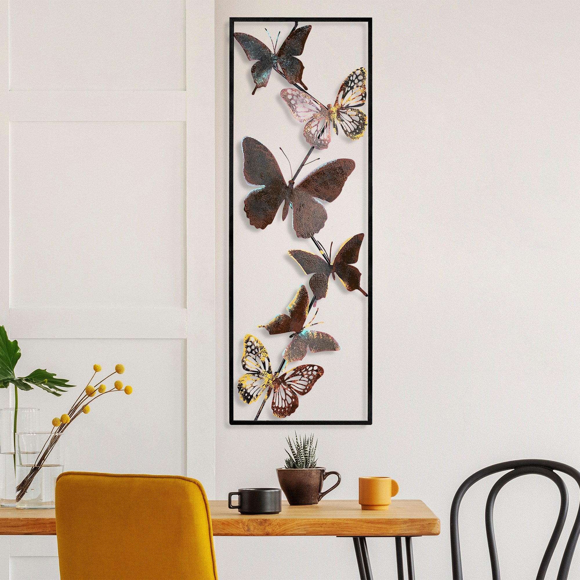 Acessório Decorativo de Parede Tavus 2 - Metal Multicolor Artesanal 32x90cm
