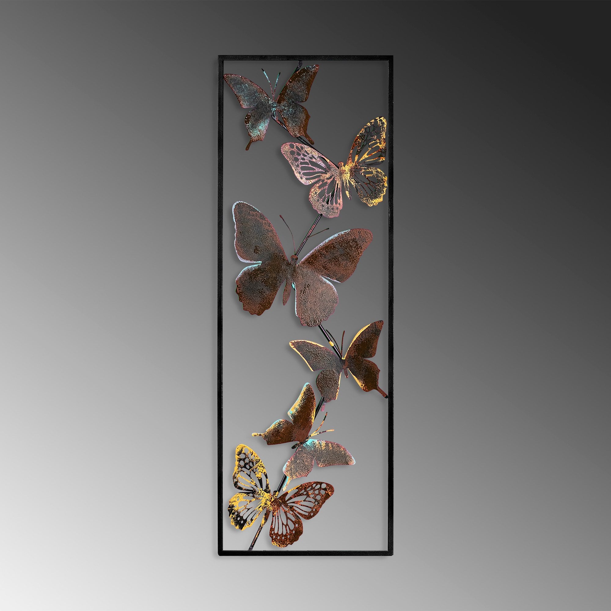 Acessório Decorativo de Parede Tavus 2 - Metal Multicolor Artesanal 32x90cm