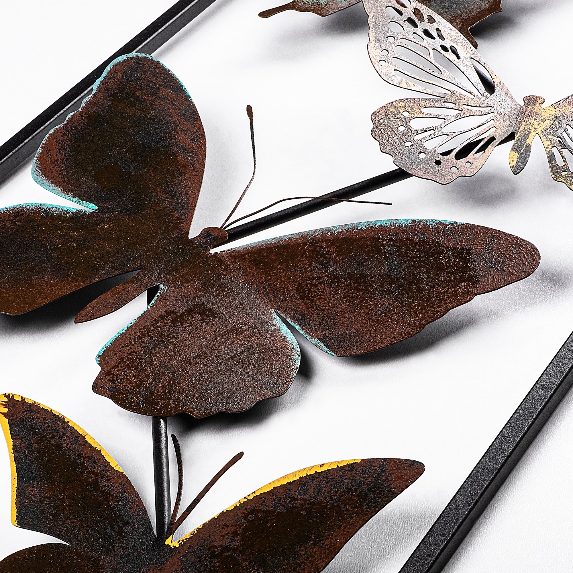 Acessório Decorativo de Parede Tavus 2 - Metal Multicolor Artesanal 32x90cm