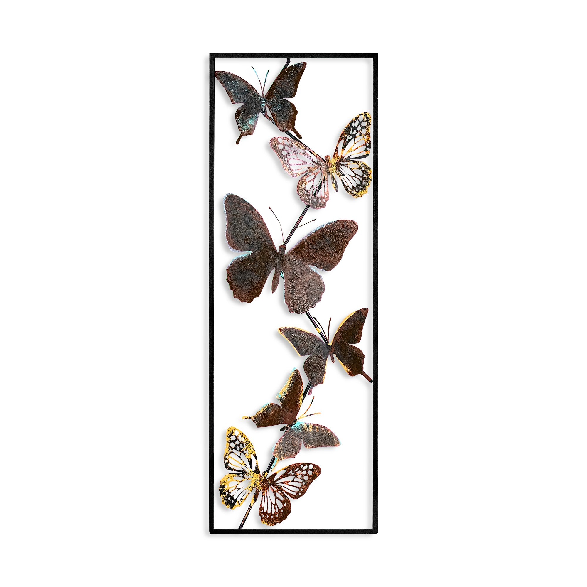 Acessório Decorativo de Parede Tavus 2 - Metal Multicolor Artesanal 32x90cm