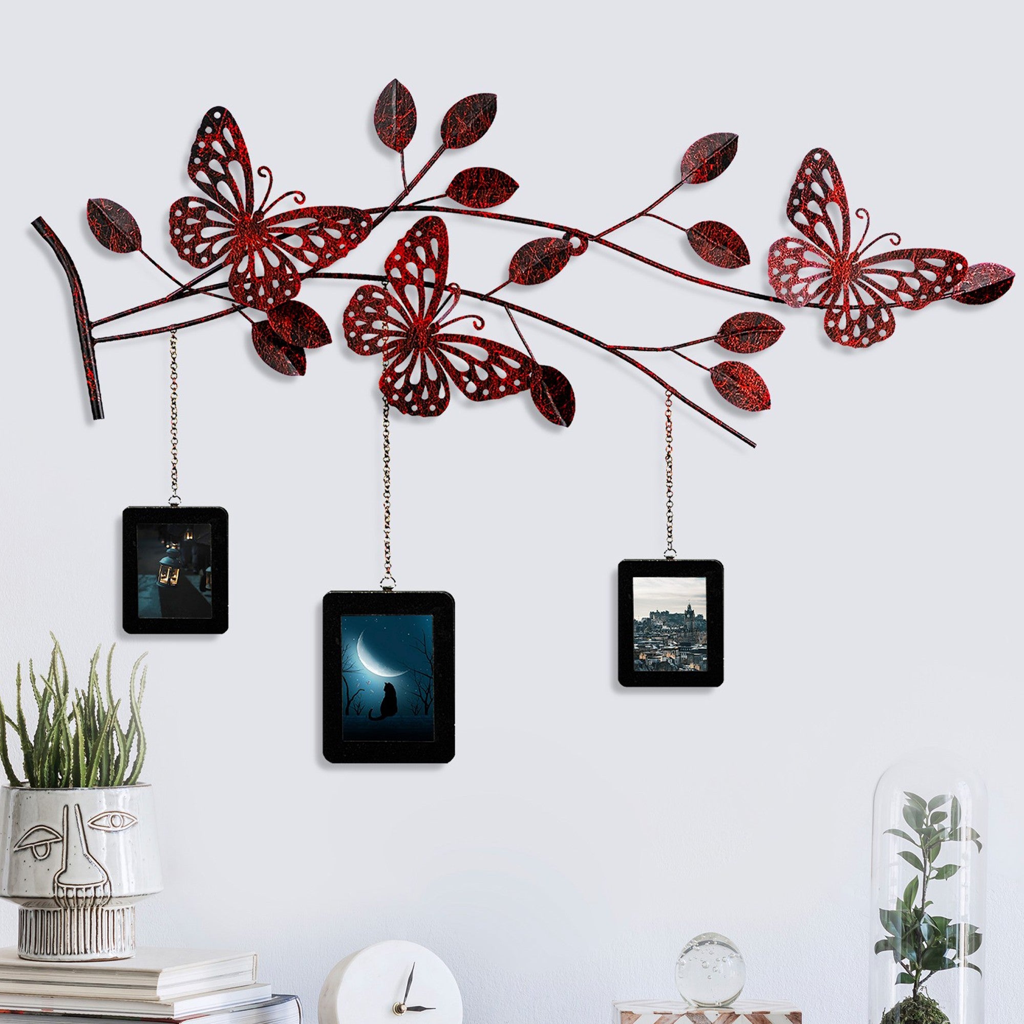 Arte de Parede Metálica Dalvere 1 Multicolor - Acessório Decorativo Artesanal 93x65cm