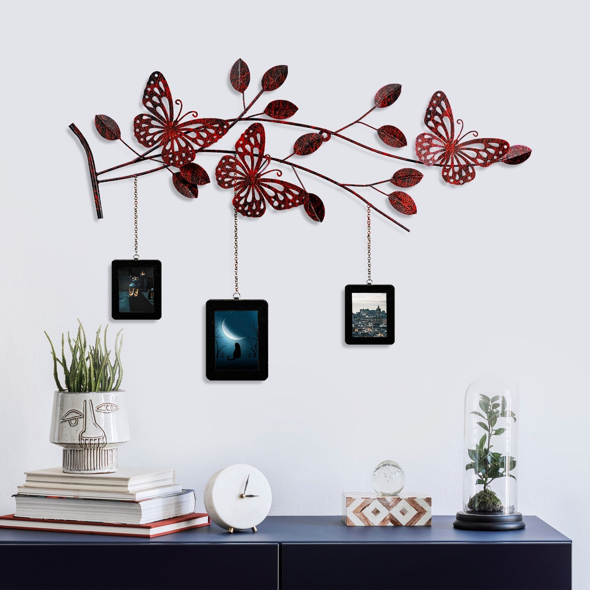 Arte de Parede Metálica Dalvere 1 Multicolor - Acessório Decorativo Artesanal 93x65cm