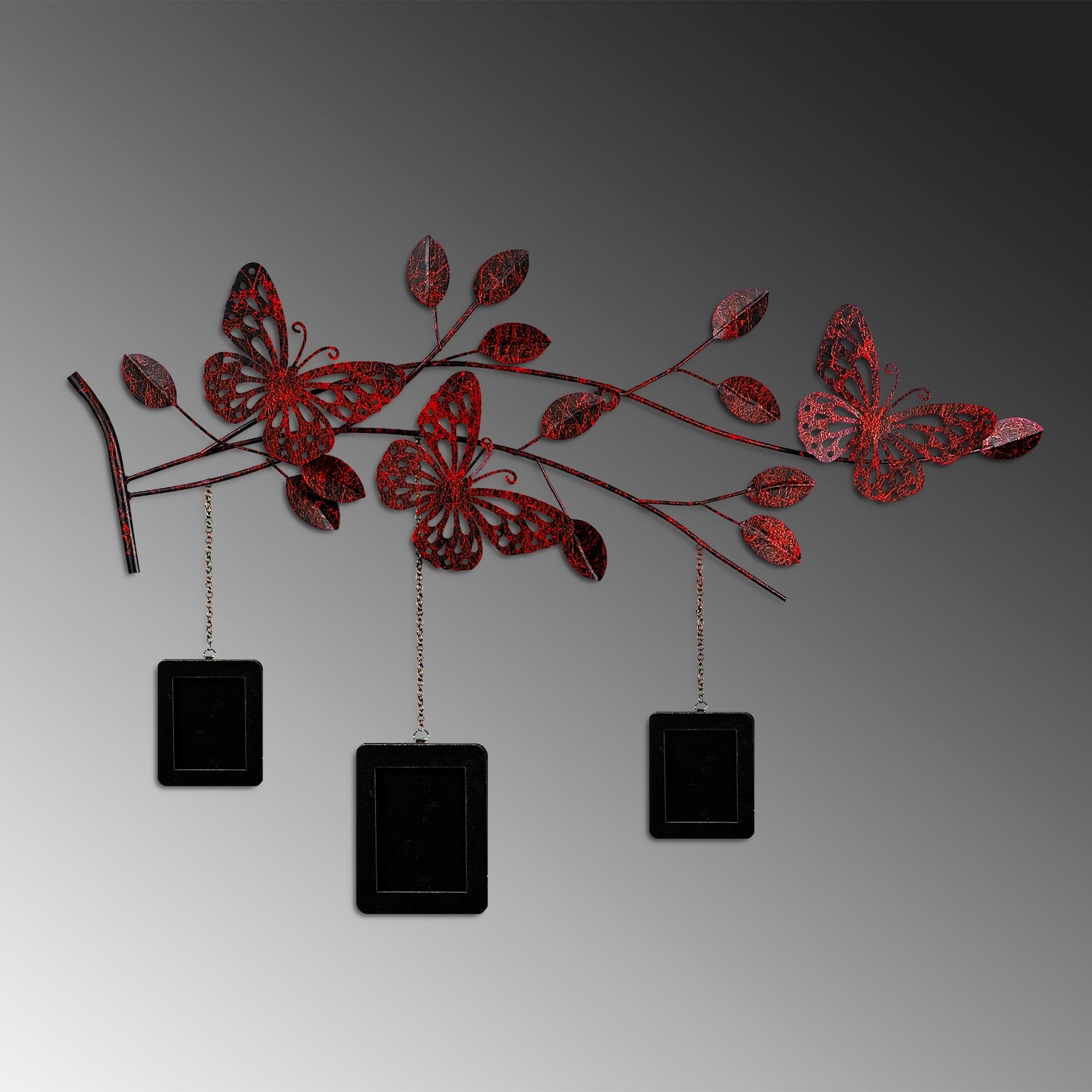 Arte de Parede Metálica Dalvere 1 Multicolor - Acessório Decorativo Artesanal 93x65cm