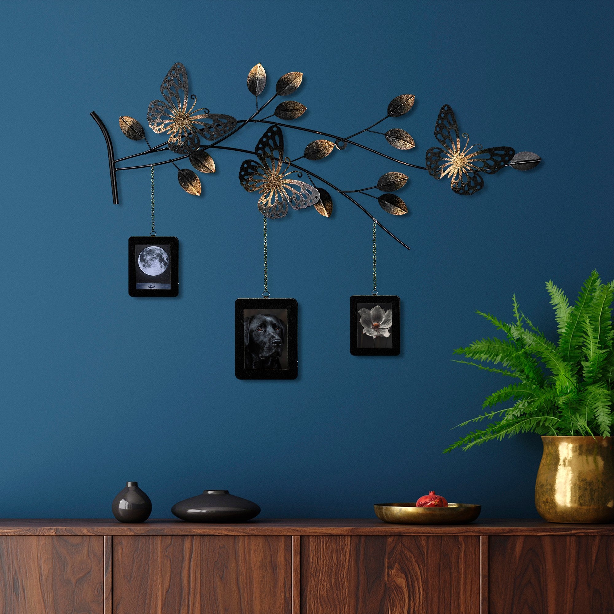 Acessório Decorativo de Parede Dalvere 2 - Metal Multicolor Artesanal 93x65cm