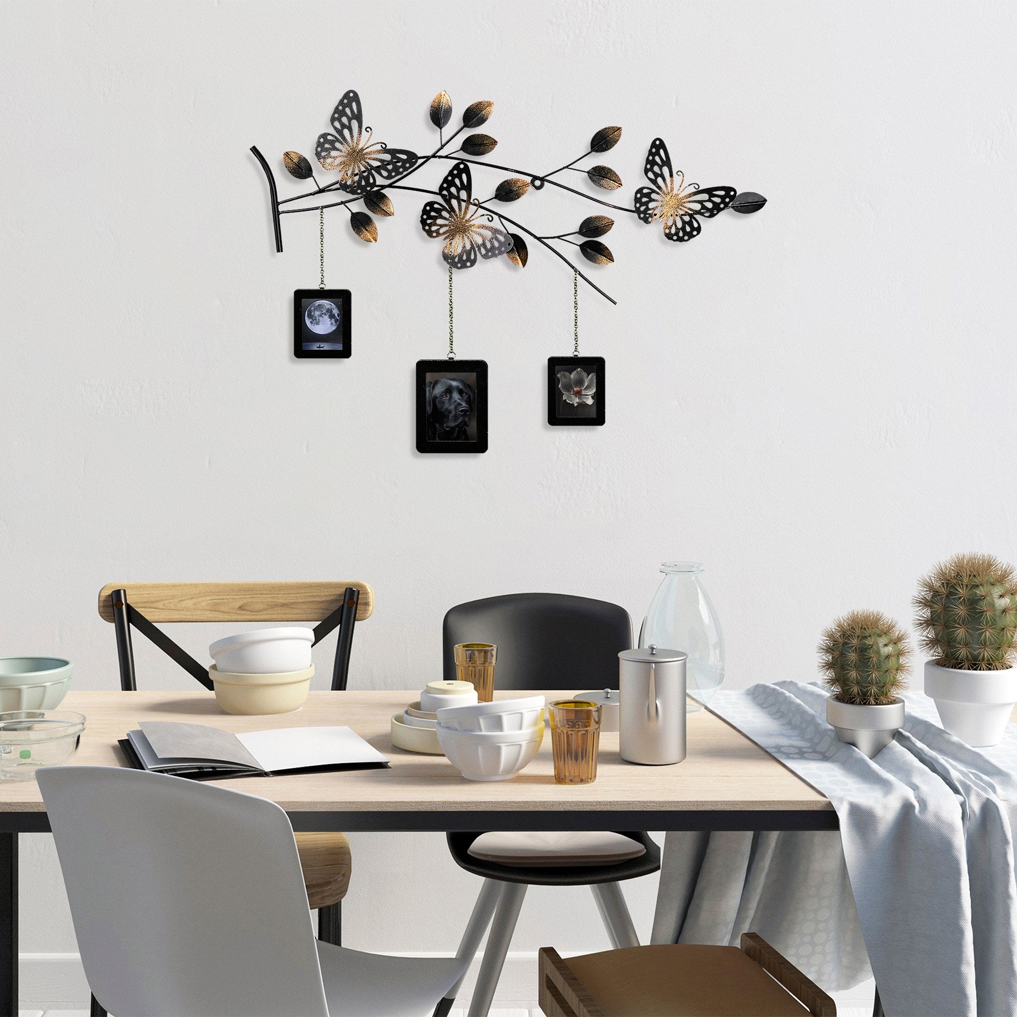 Acessório Decorativo de Parede Dalvere 2 - Metal Multicolor Artesanal 93x65cm