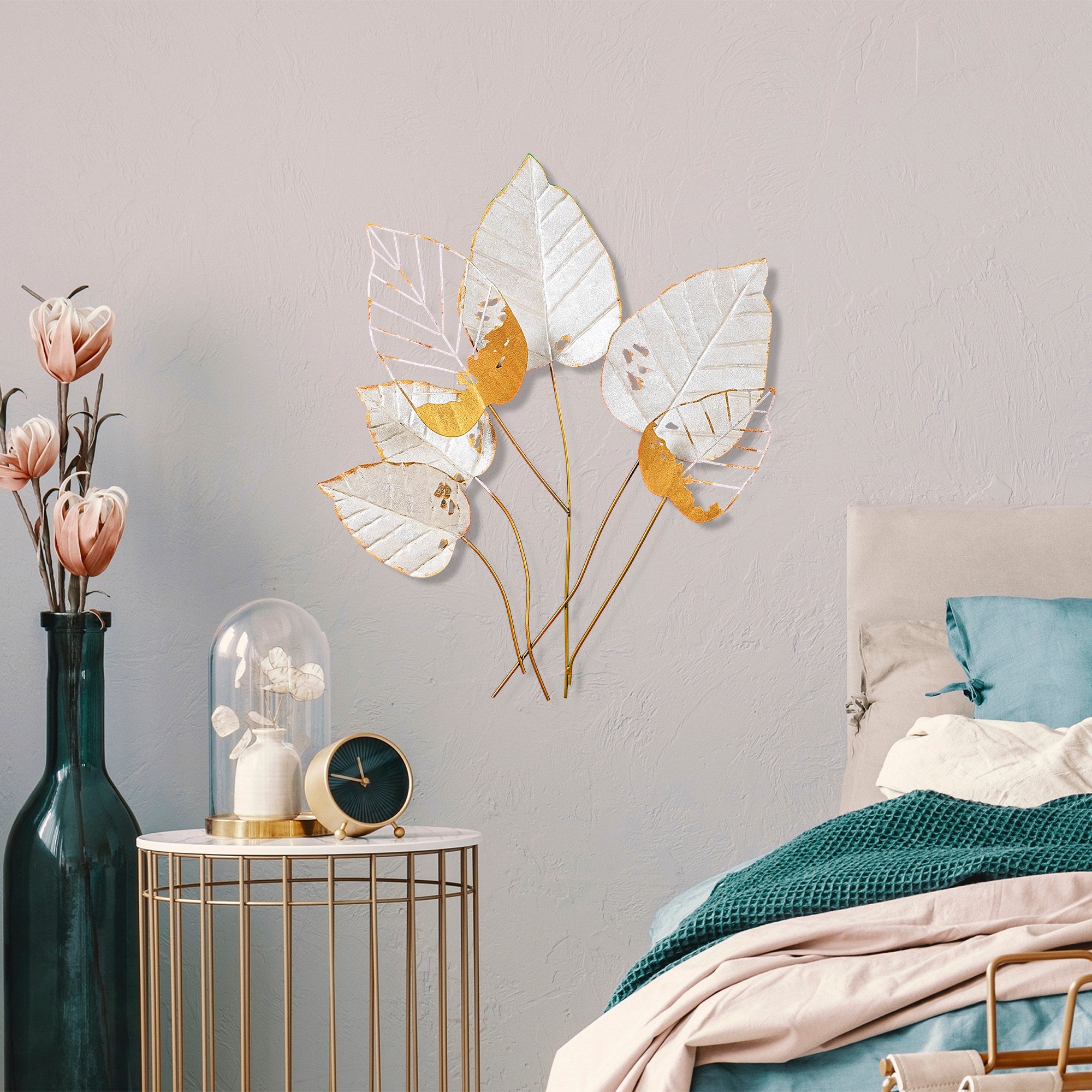 Arte de Parede Metálica Multicolor Artesanal - Acessório Decorativo 73x76cm para Pendurar