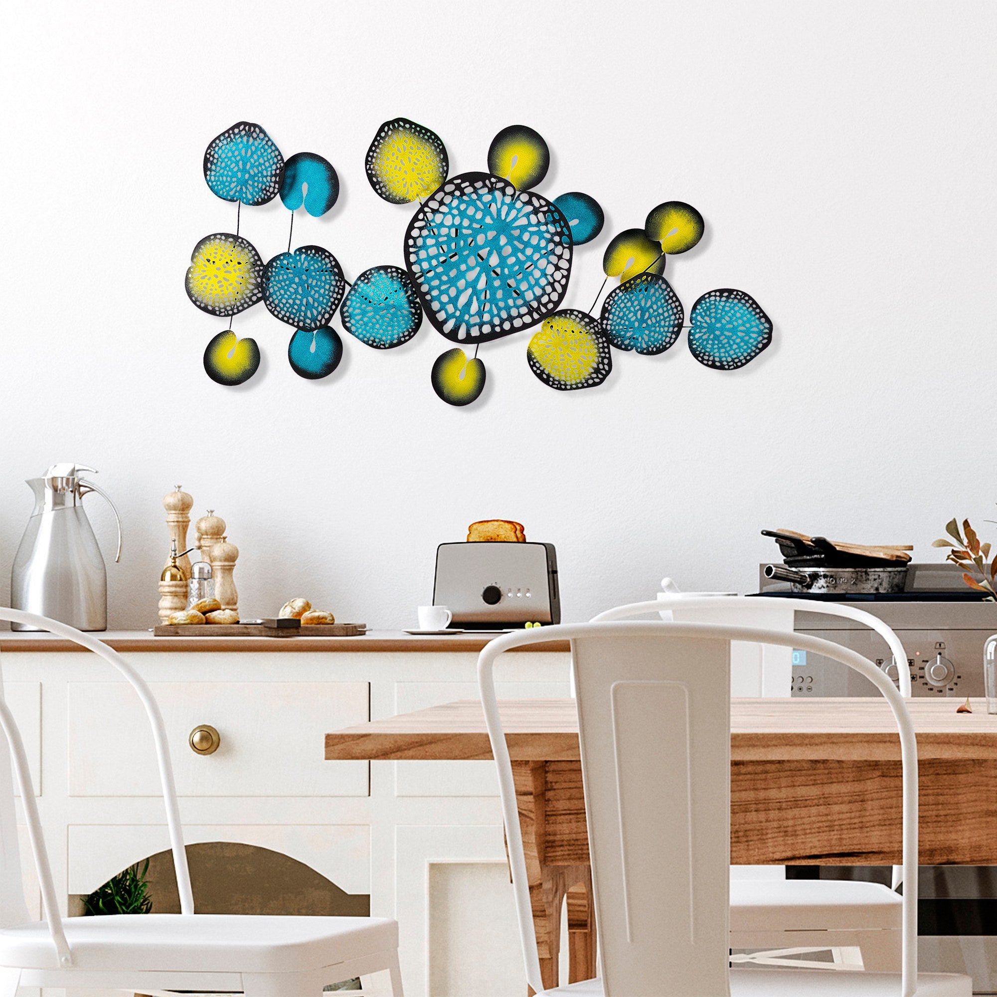 Acessório Decorativo de Parede Nenuharps 1 - Metal Multicolor Artesanal 125x62cm