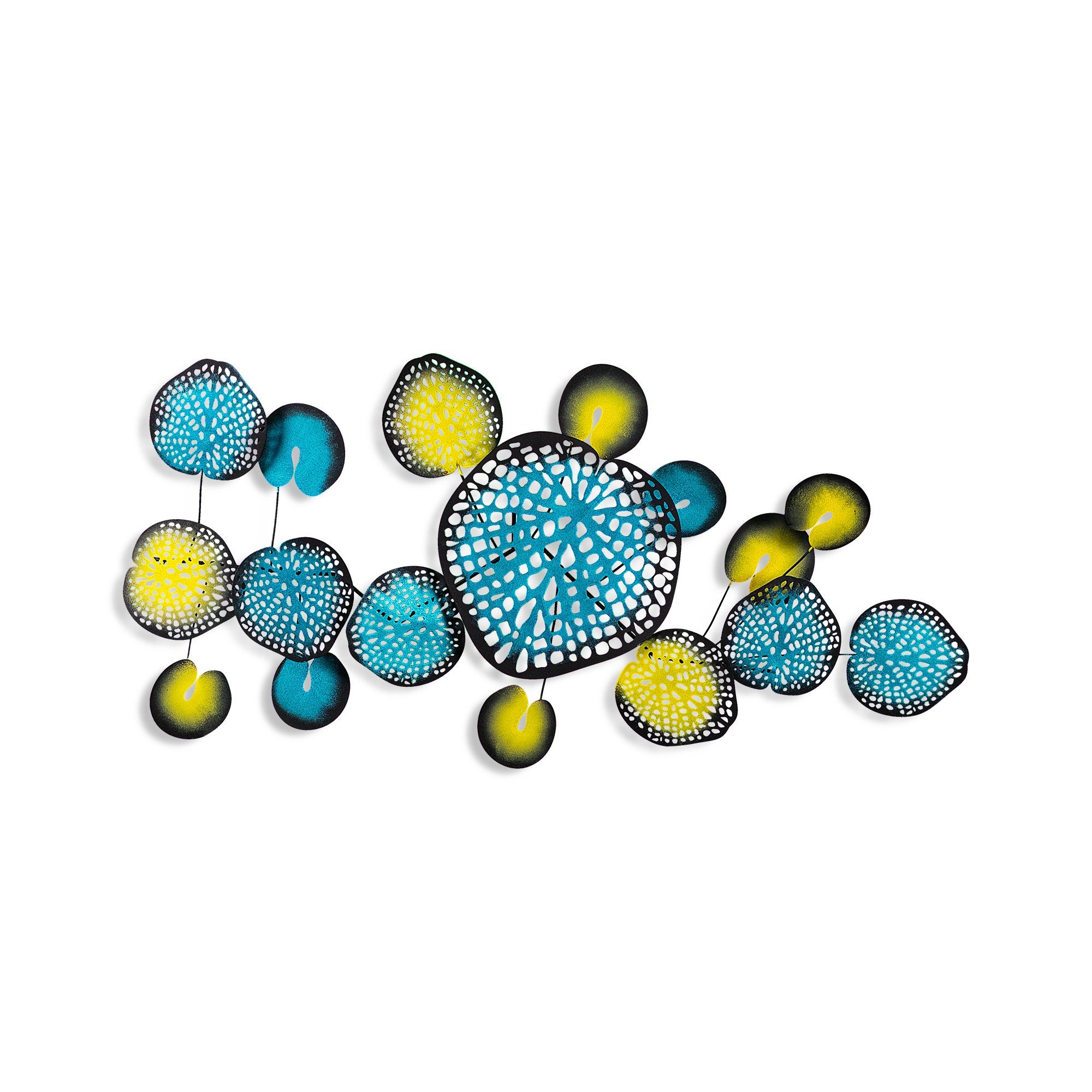 Acessório Decorativo de Parede Nenuharps 1 - Metal Multicolor Artesanal 125x62cm