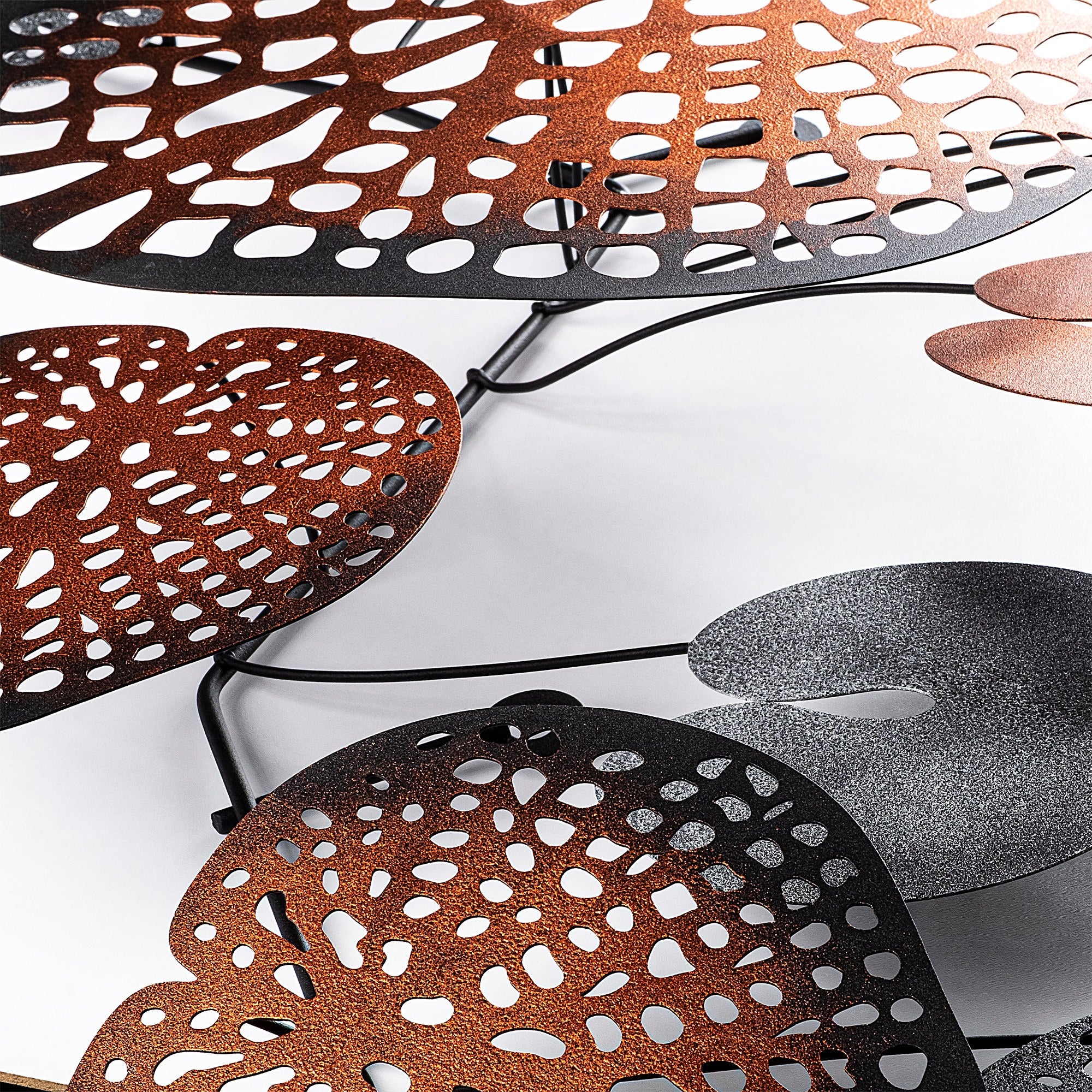 Arte de Parede Metálica Nenuharps 2 - Decoração Multicolor Artesanal 125x62cm