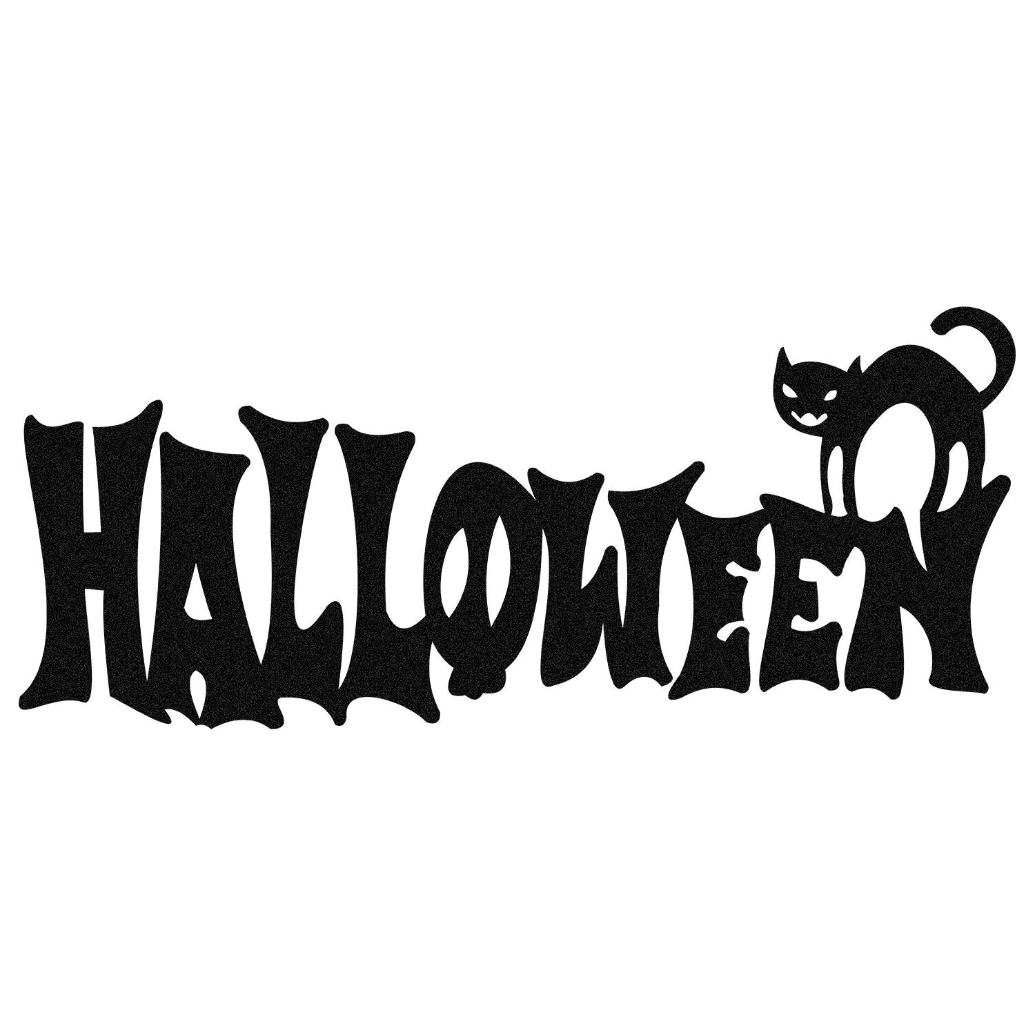 Acessório Decorativo de Parede Halloween 2 - Metal Preto 67x28cm