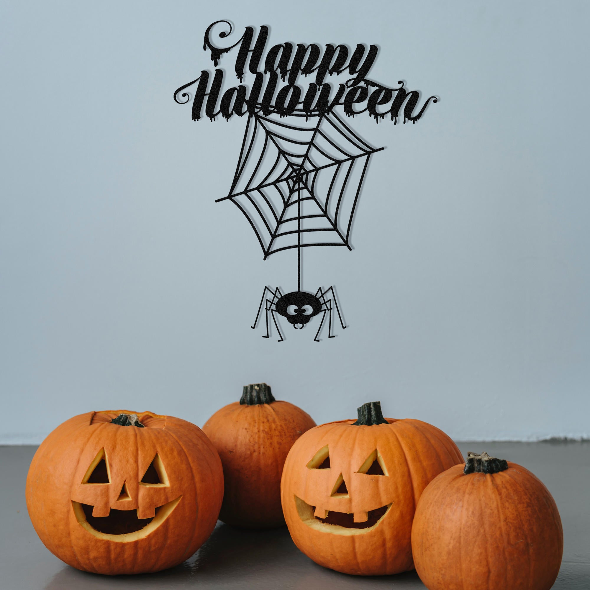 Acessório Decorativo de Parede Halloween 3 em Metal Preto - 60x73cm