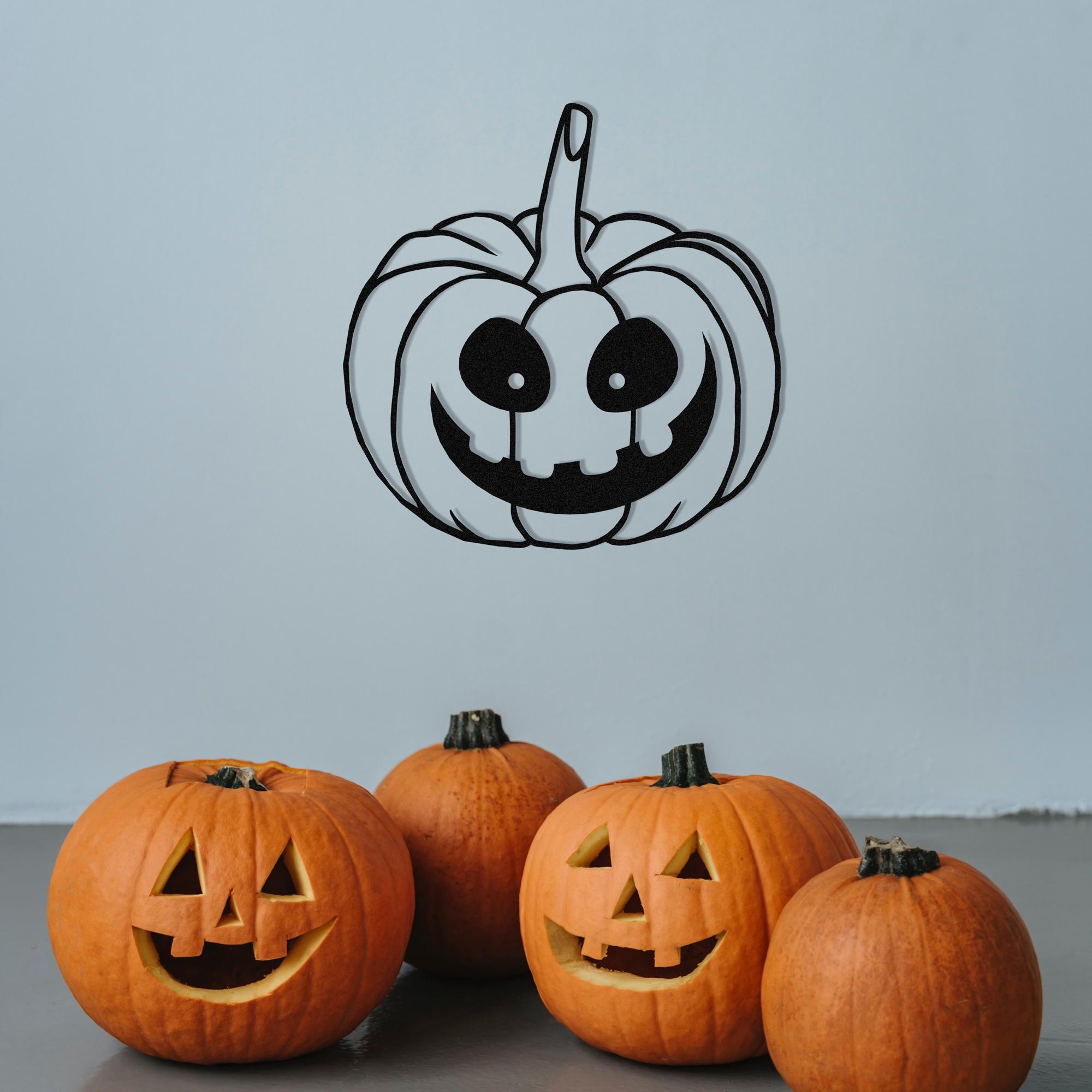 Acessório Decorativo de Parede Halloween 6 em Metal Preto - 52x51cm