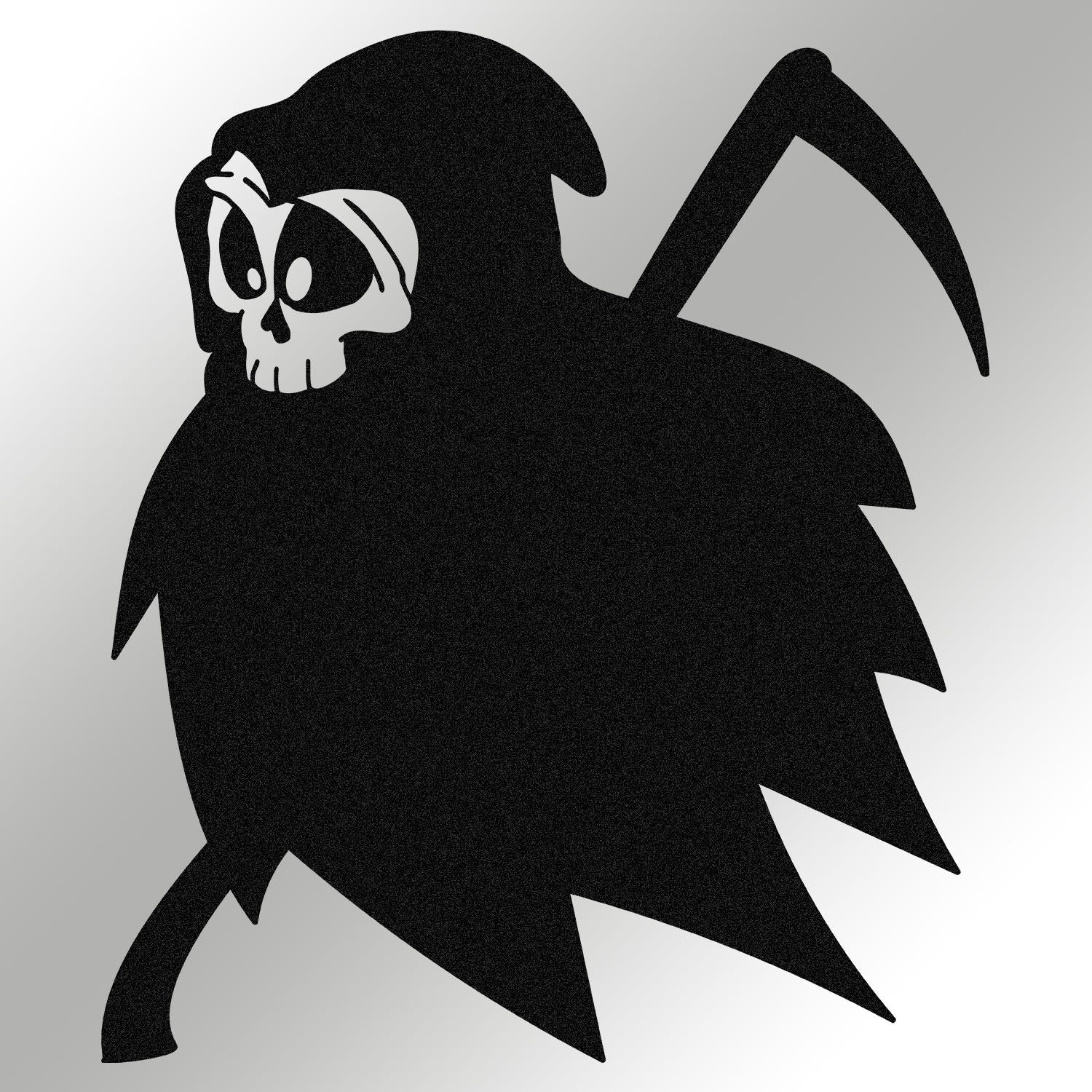 Decoração de Parede Metálica Halloween 8 - Acessório Preto em Metal 45x53cm