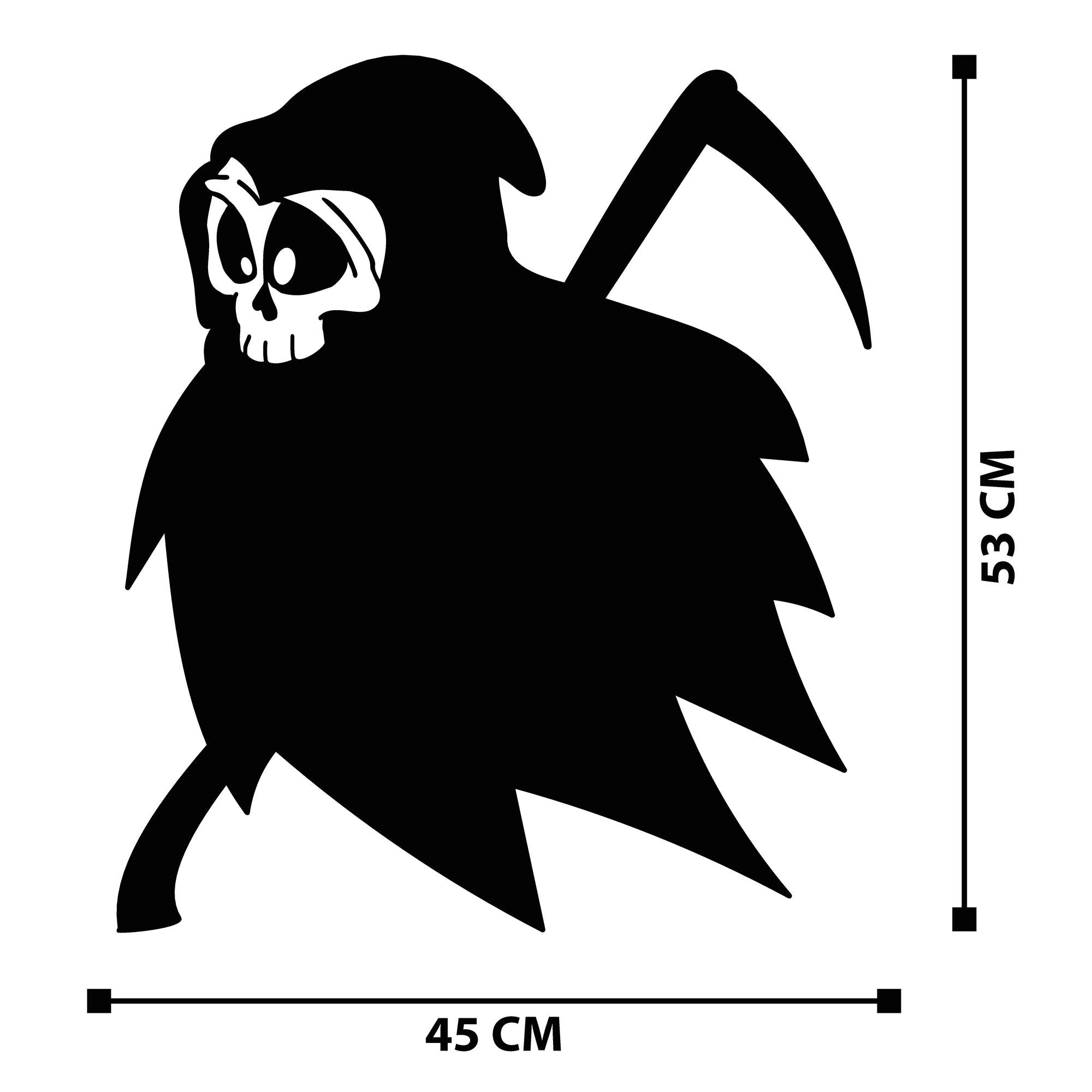 Decoração de Parede Metálica Halloween 8 - Acessório Preto em Metal 45x53cm