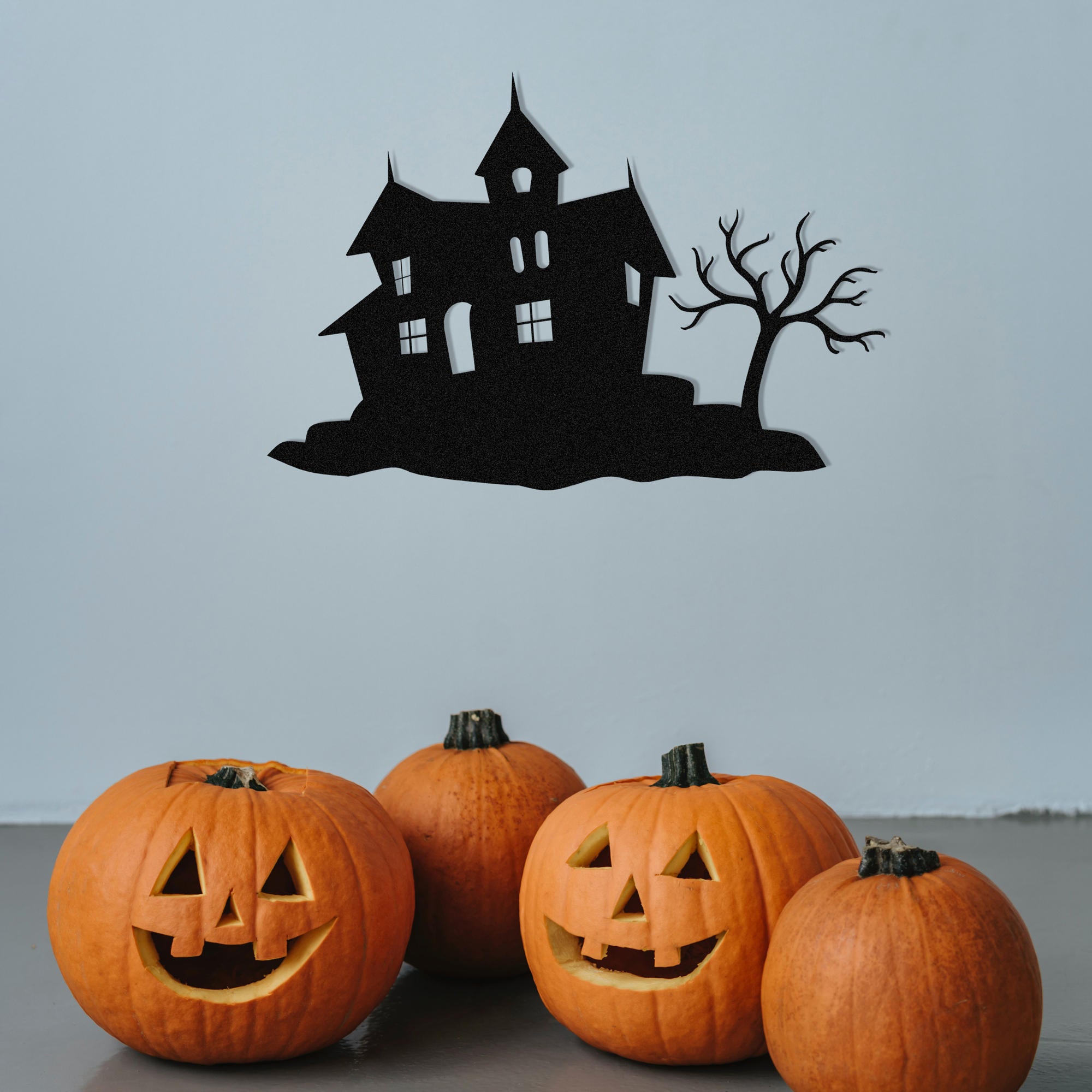 Acessório Decorativo de Parede em Metal Halloween 9 - Preto 70x47cm