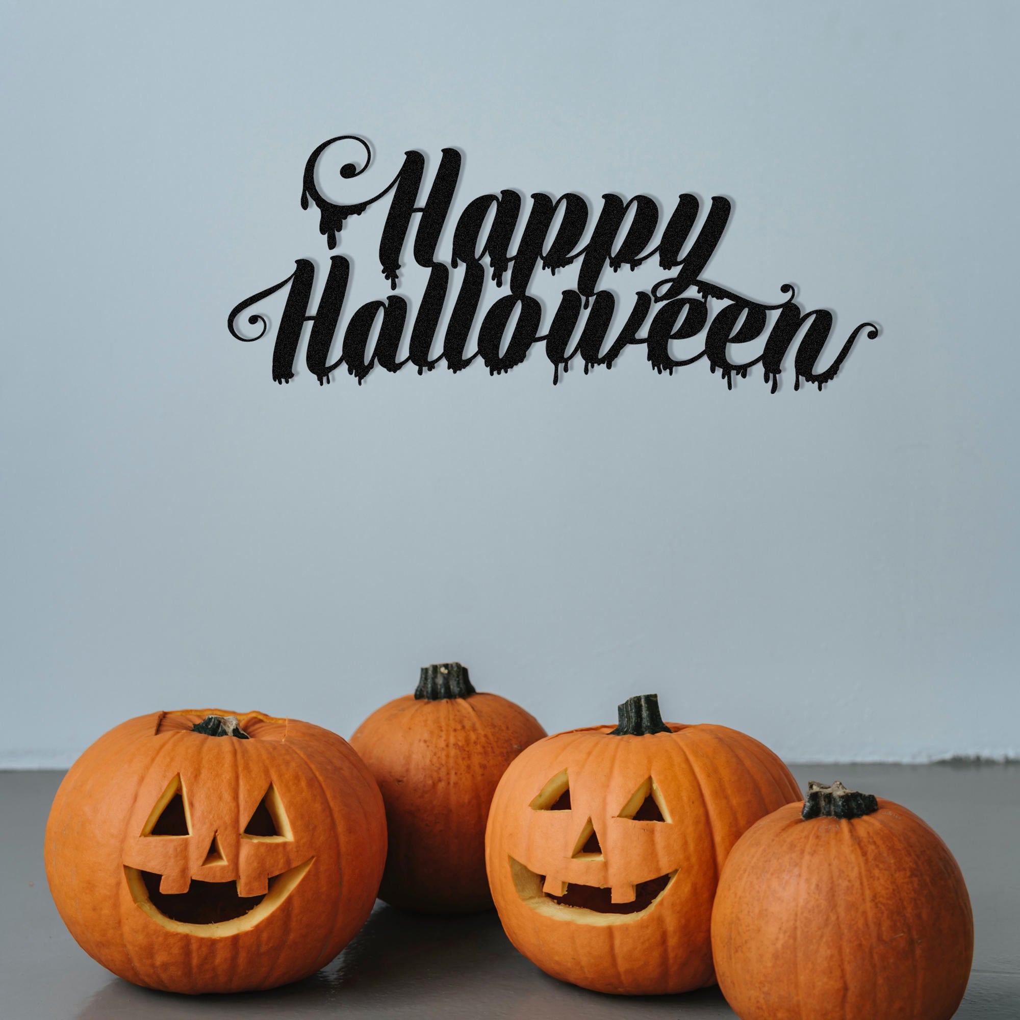 Acessório Decorativo de Parede em Metal Halloween - Preto 70x47cm