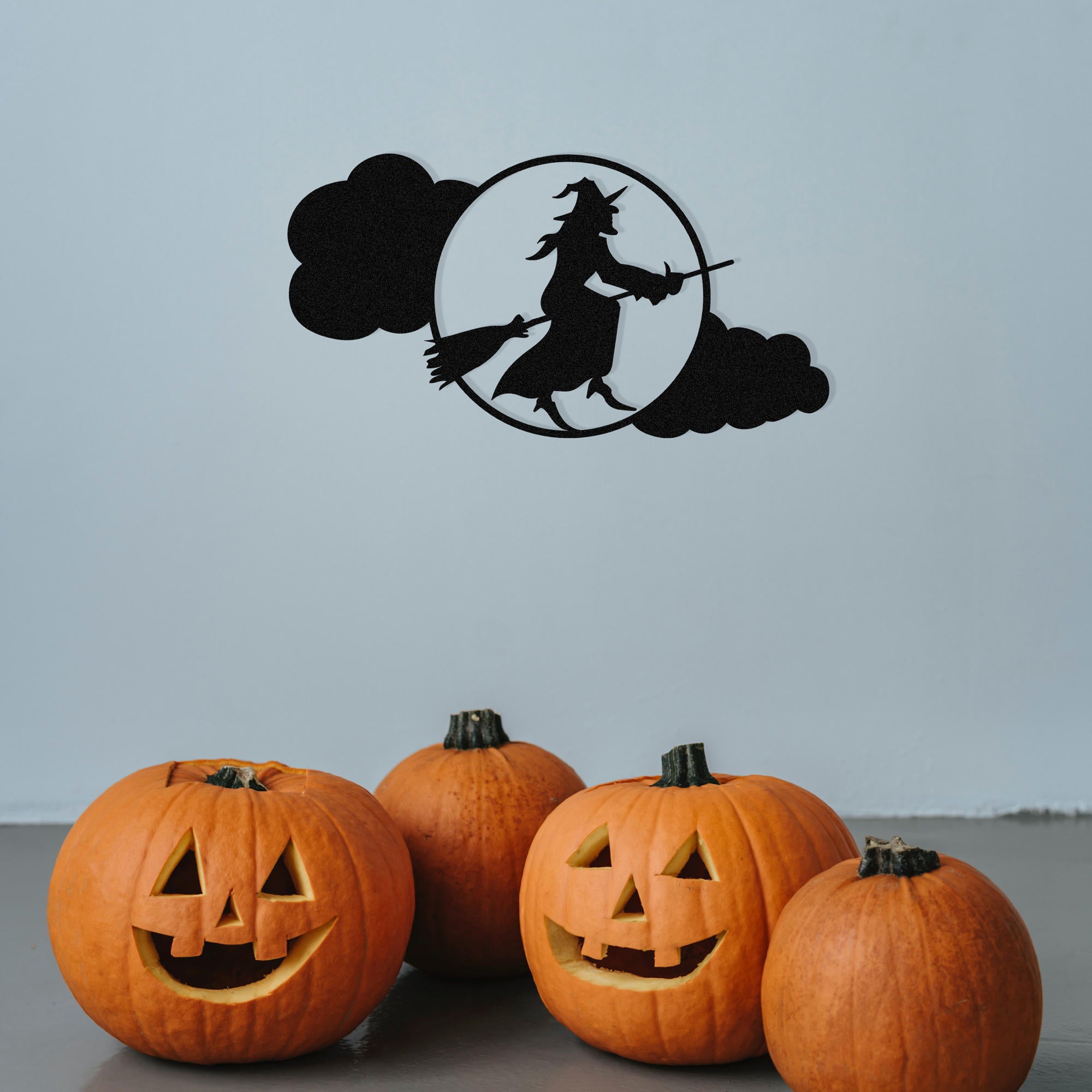 Acessório Decorativo de Parede em Metal Halloween 15 - Preto 53x28cm