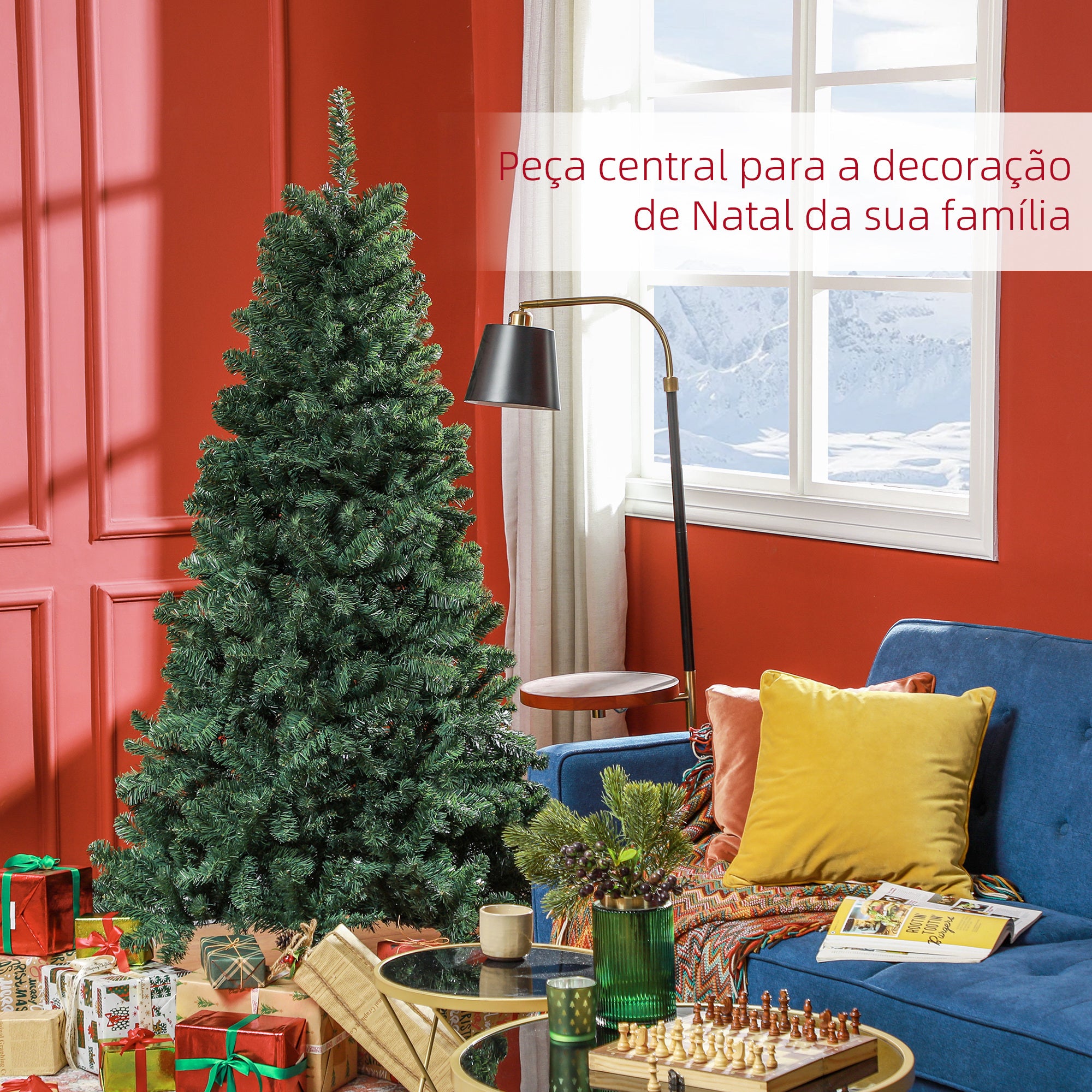 Árvore de Natal Artificial 180 cm Verde