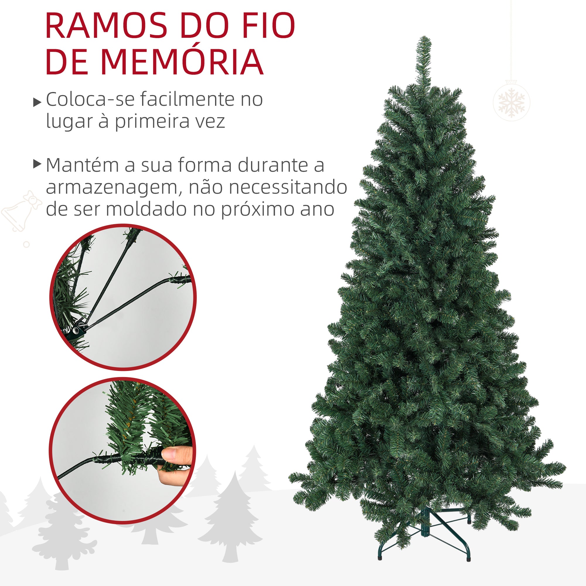 Árvore de Natal Artificial 180 cm Verde