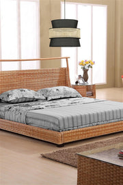 Candeeiro de Teto – 70 cm – Antracite e Bege – Rattan