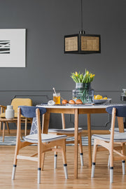 Candeeiro de Teto – 70 cm – Preto – Rattan