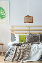 Candeeiro de Teto - 70 cm - Noz - Madeira