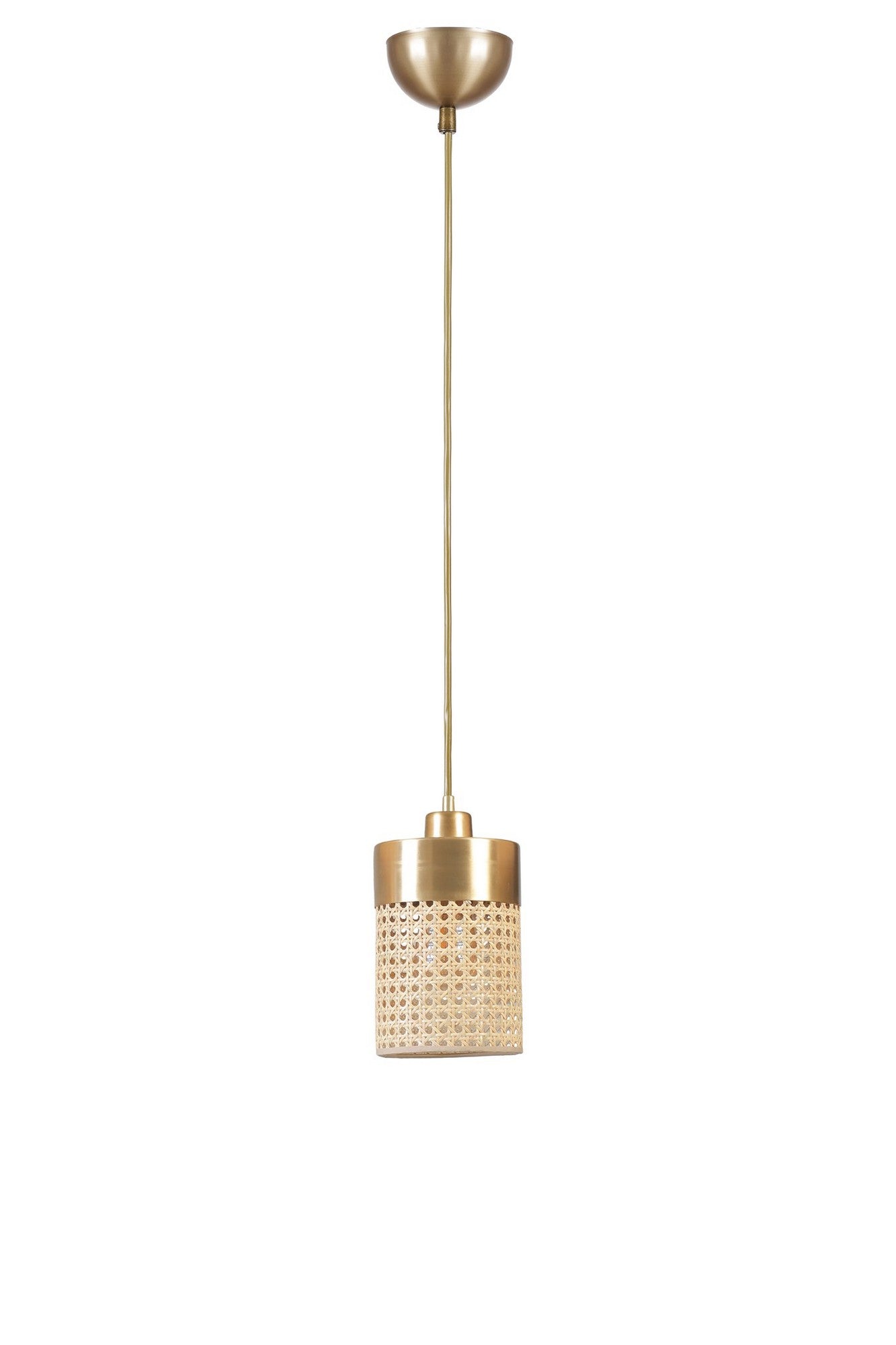 Candeeiro de Teto – 70 cm – Dourado – Rattan