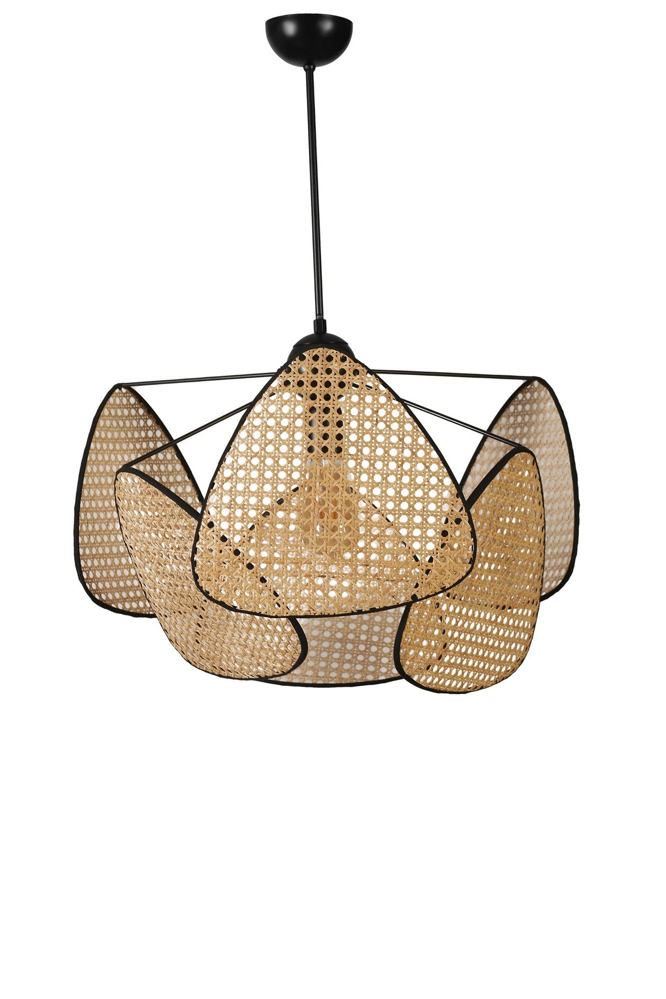 Candeeiro de Teto – 55 cm – Rattan – Metal