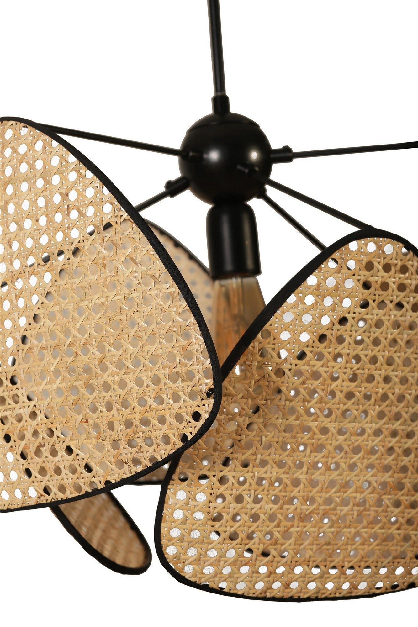 Candeeiro de Teto – 55 cm – Rattan – Metal