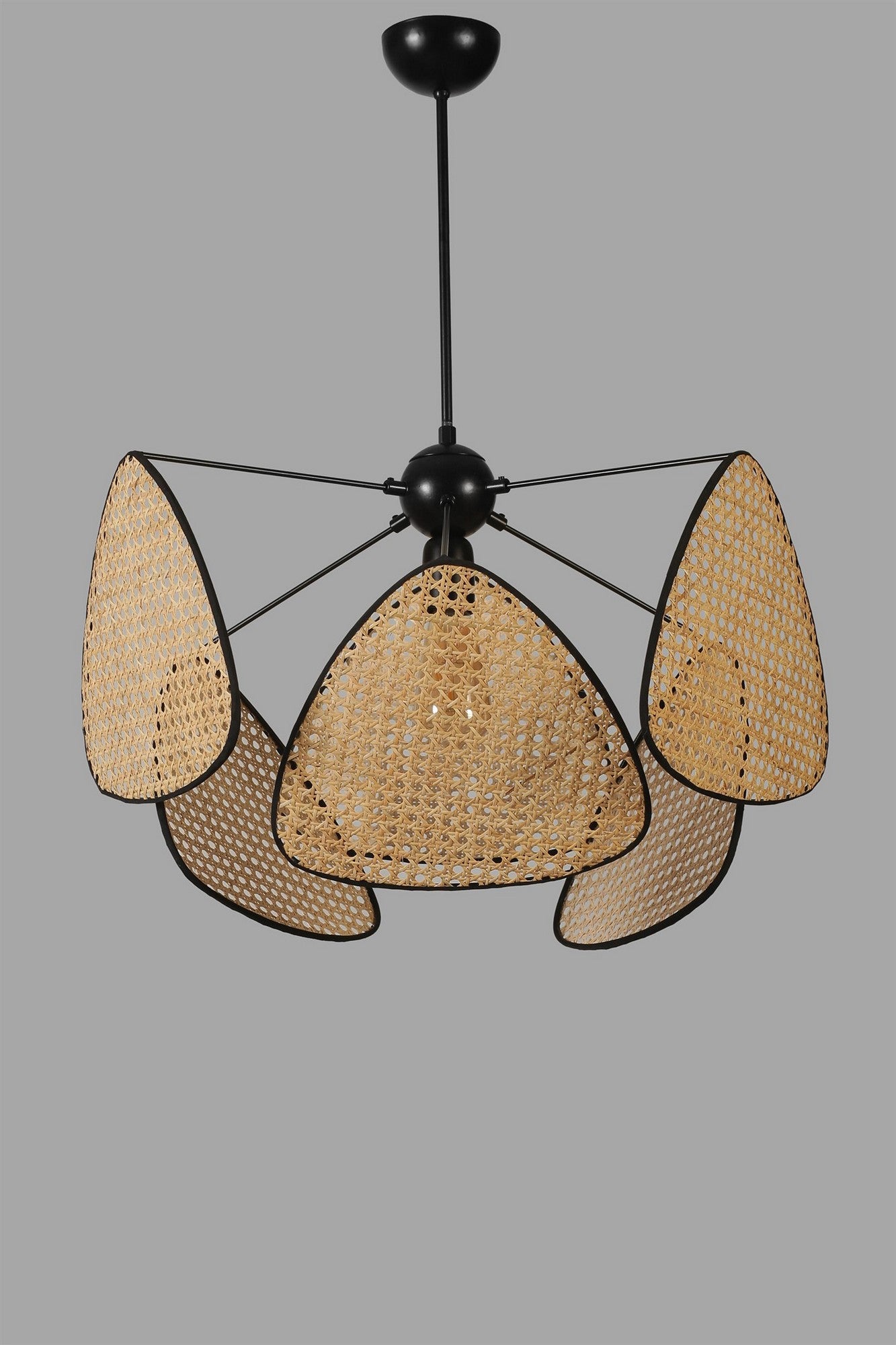 Candeeiro de Teto – 55 cm – Rattan – Metal