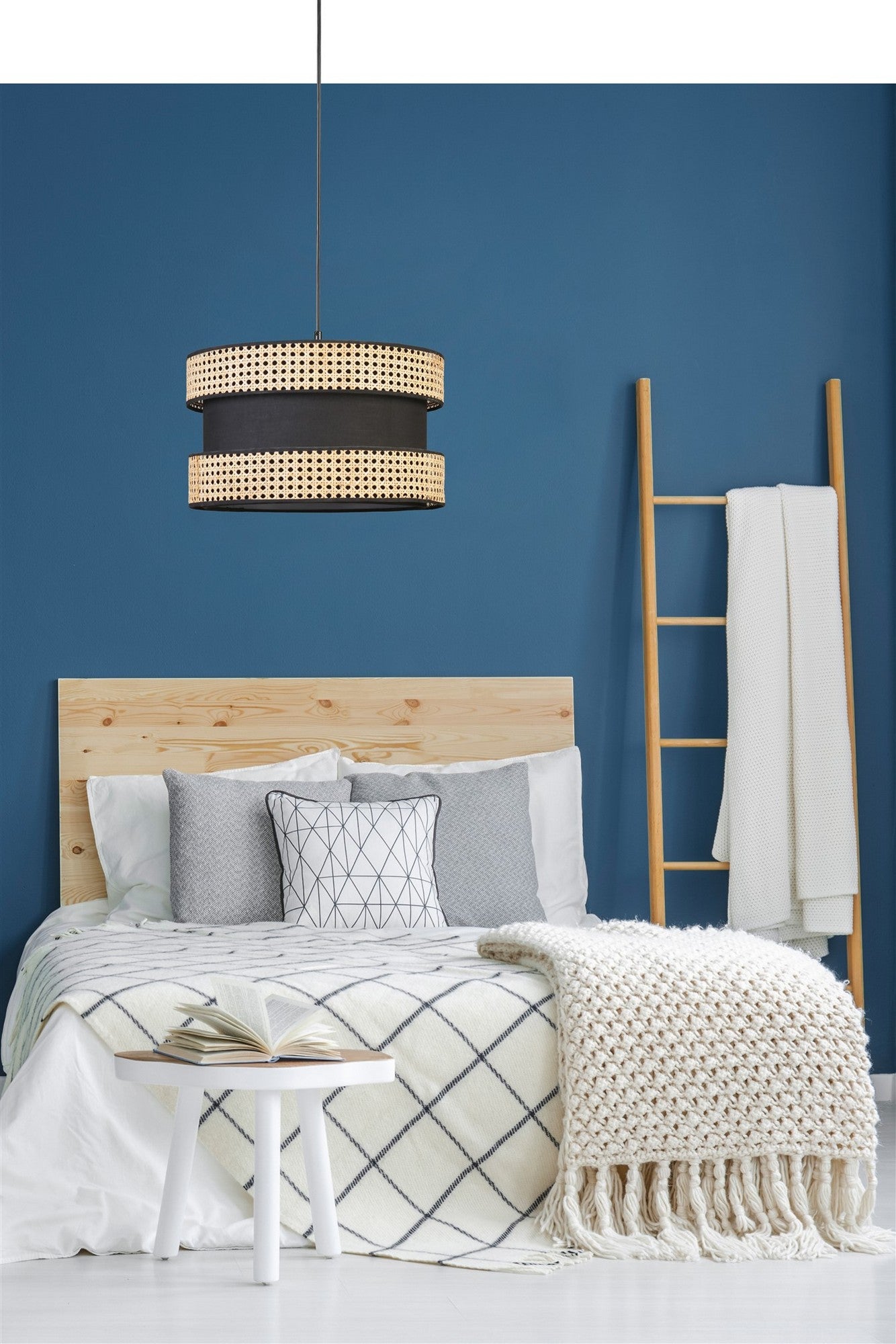 Candeeiro de Teto – 45 cm – Rattan – Metal