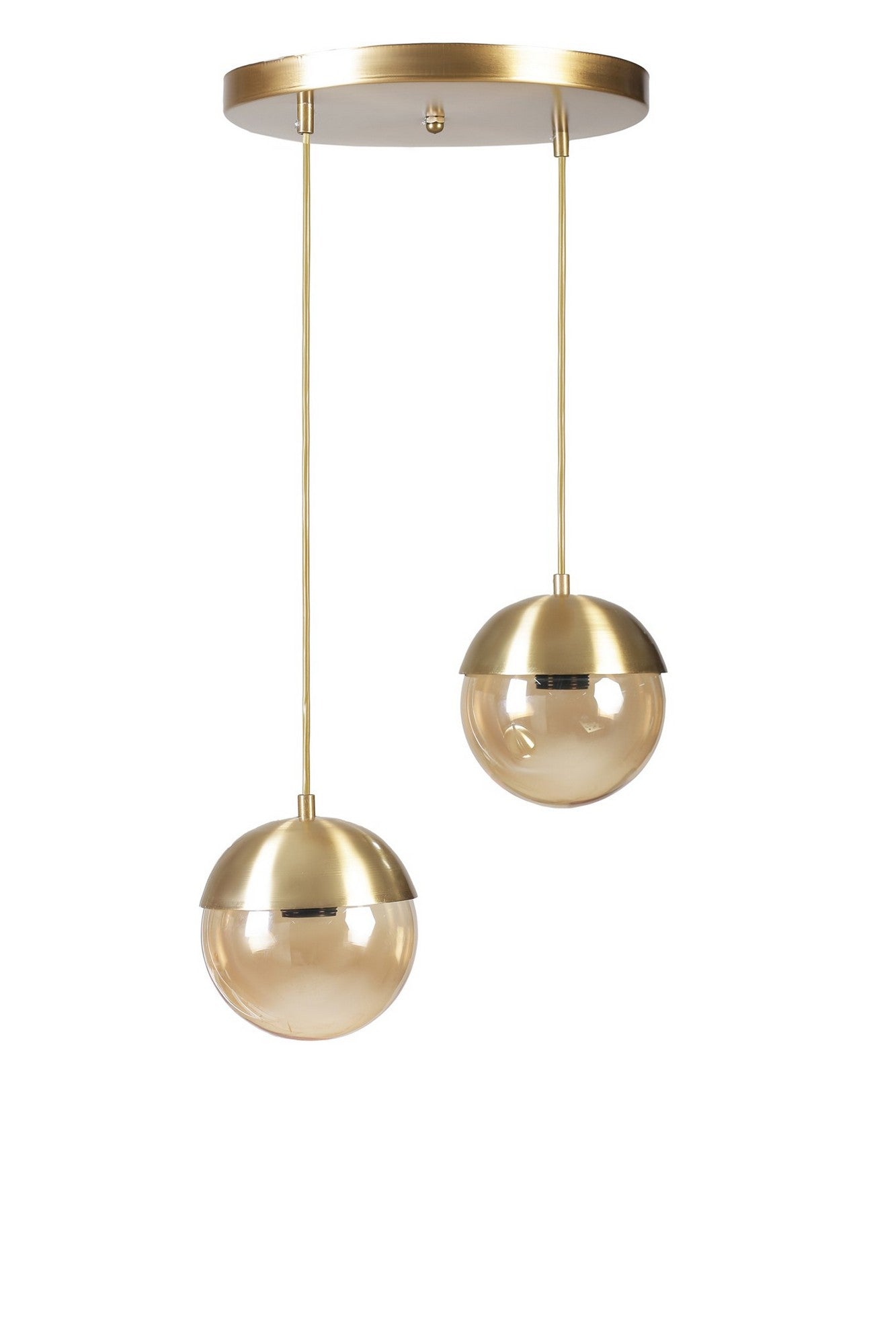 Candeeiro de Teto - 70 cm - Dourado - Metal