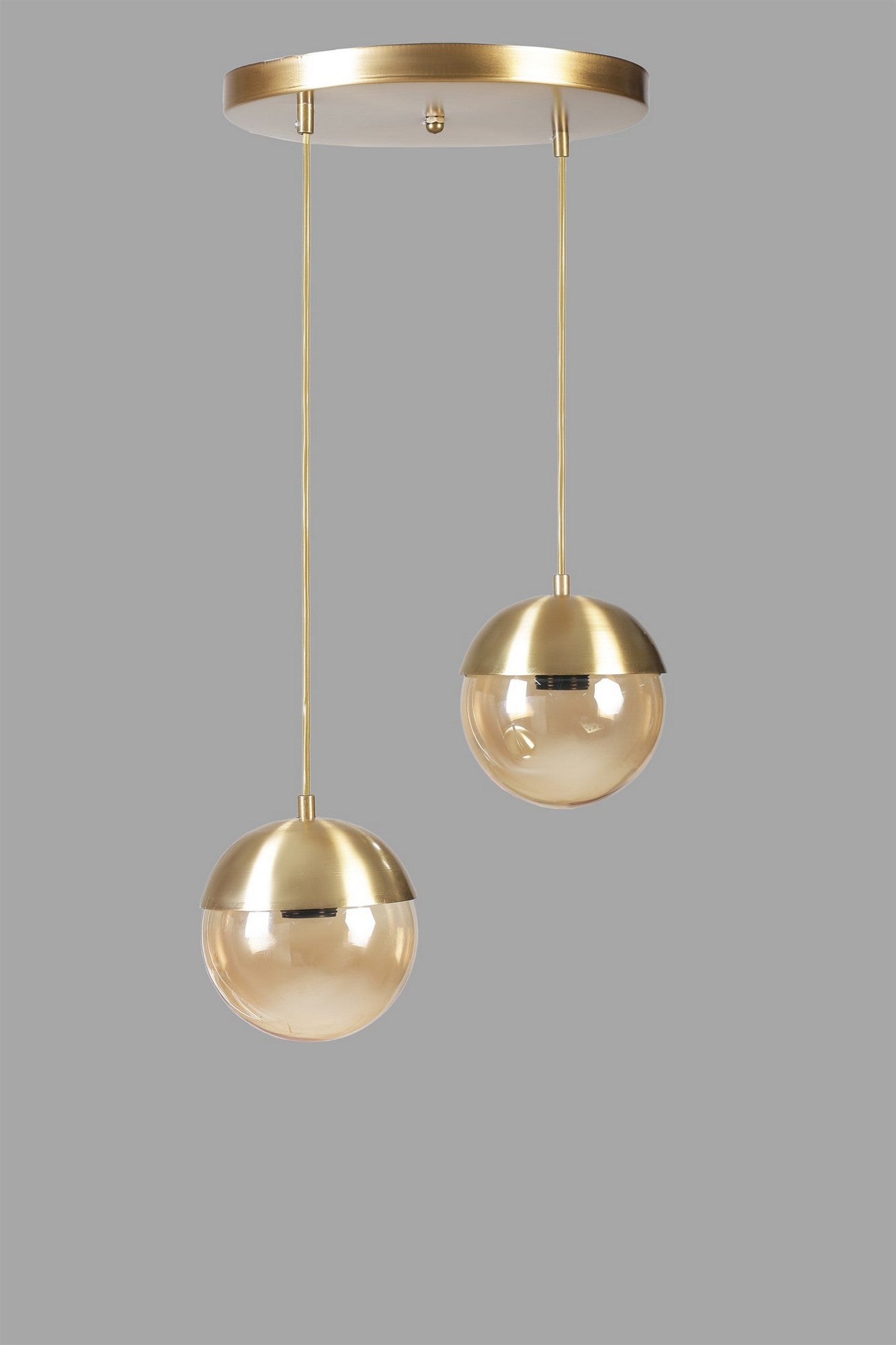 Candeeiro de Teto - 70 cm - Dourado - Metal