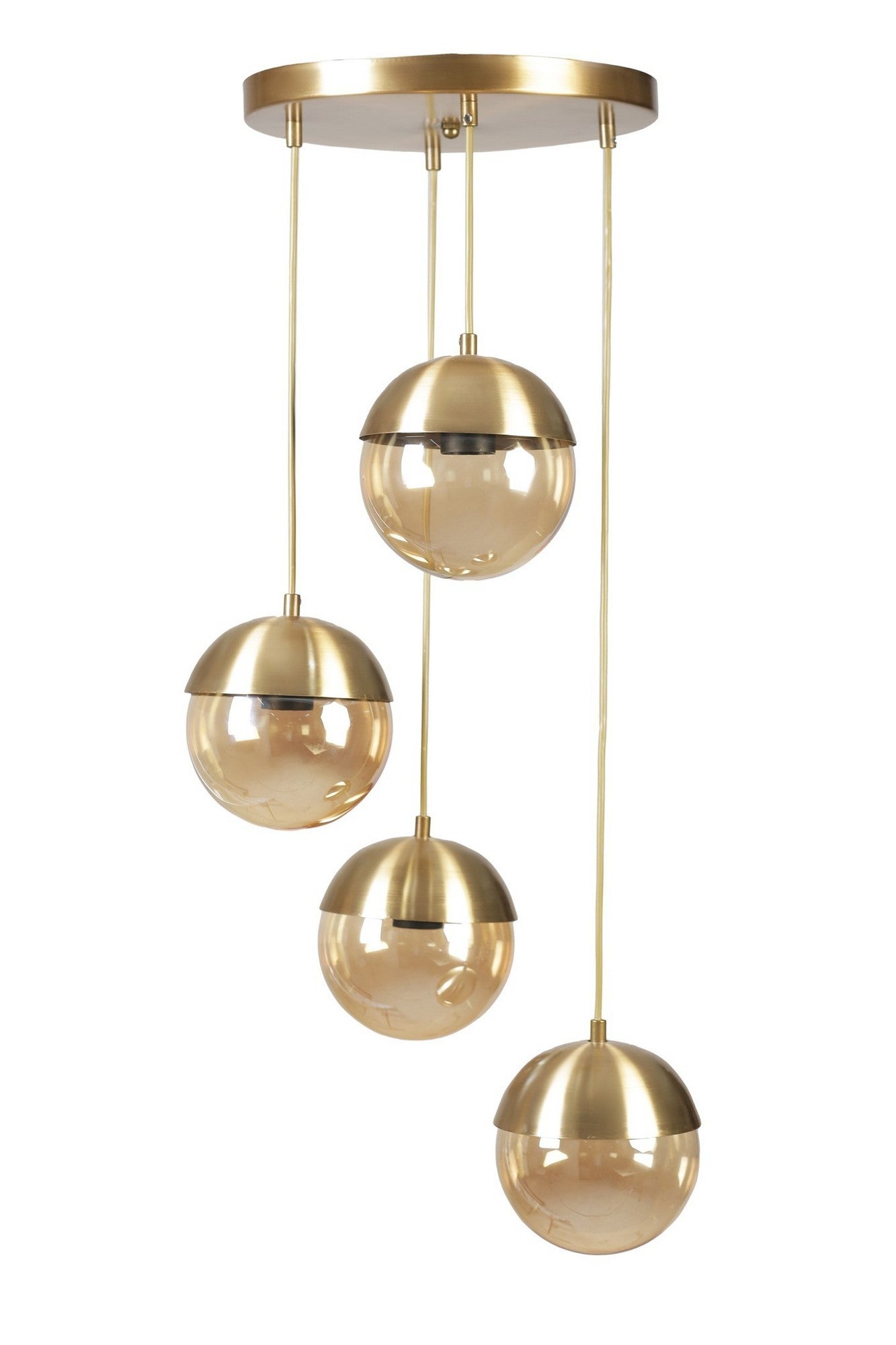 Candeeiro de Teto - 70 cm - Dourado - Metal