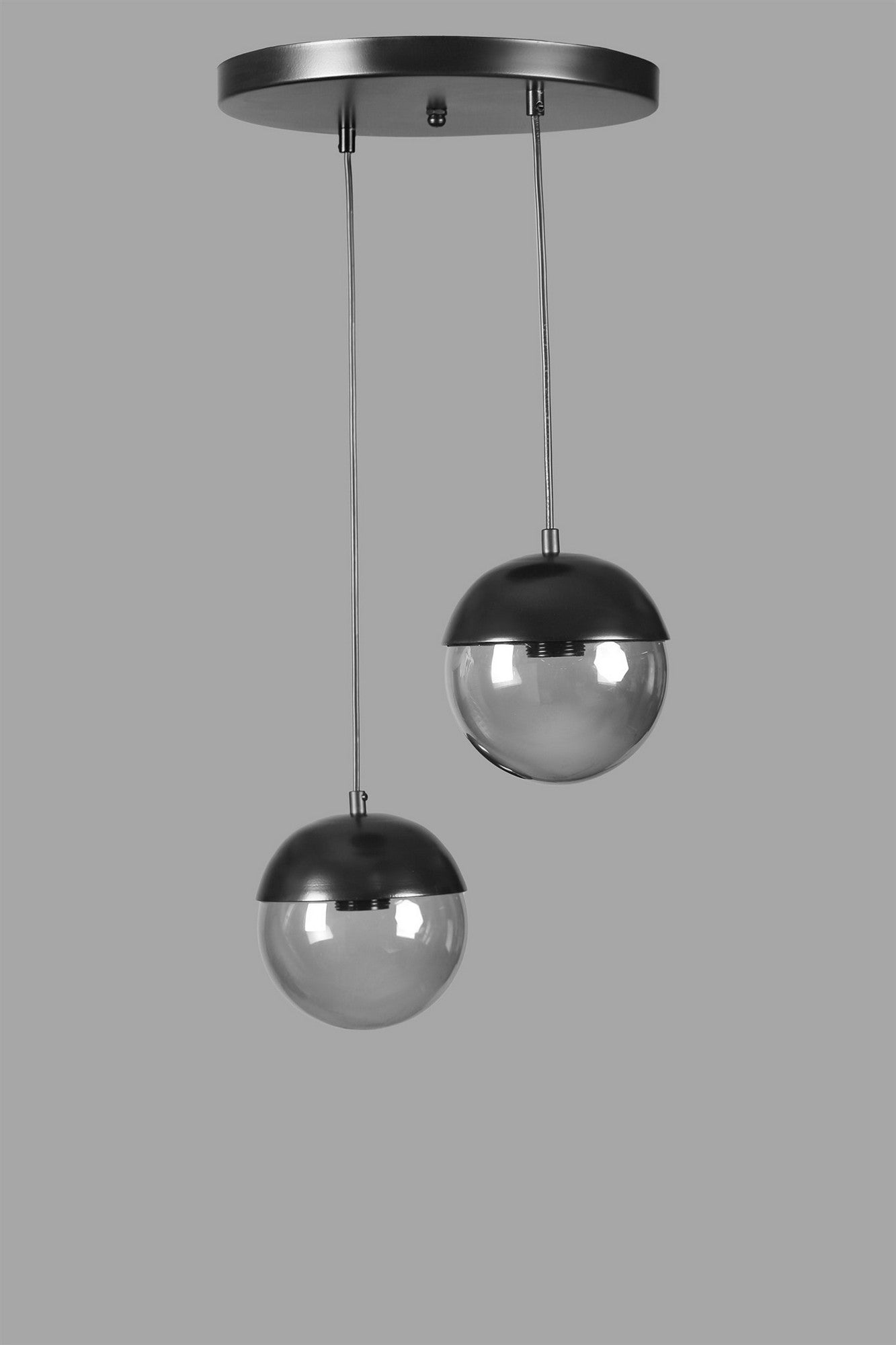 Candeeiro de Teto – 70 cm – Cinza escuro – Metal