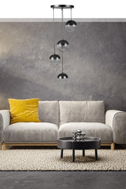 Candeeiro de Teto – 70 cm – Cinza Escuro – Metal