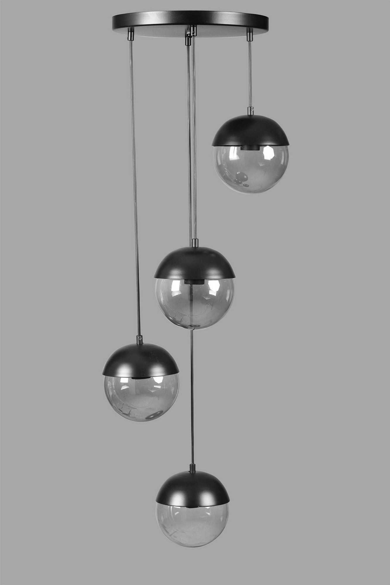 Candeeiro de Teto – 70 cm – Cinza Escuro – Metal