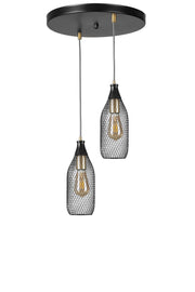 Candeeiro de Teto – 70 cm – Preto – Metal