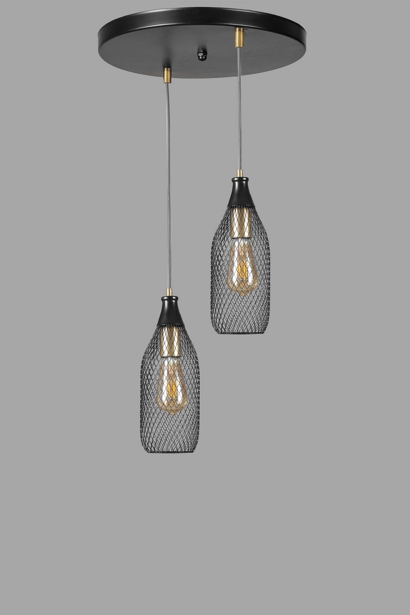 Candeeiro de Teto – 70 cm – Preto – Metal