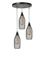 Candeeiro de Teto – 70 cm – Preto – Metal