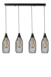 Candeeiro de Teto - 70 cm - Preto - Metal