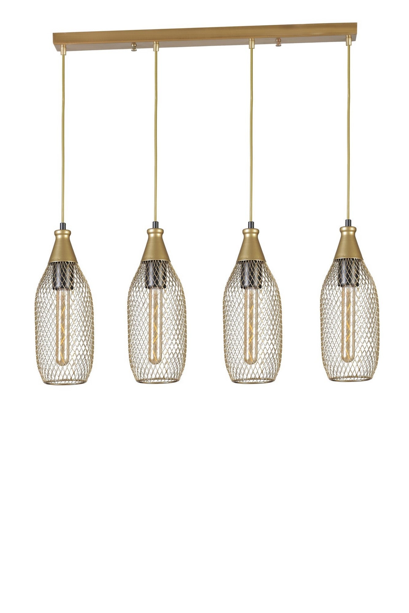 Candeeiro de Teto - 70 cm - Dourado - Metal