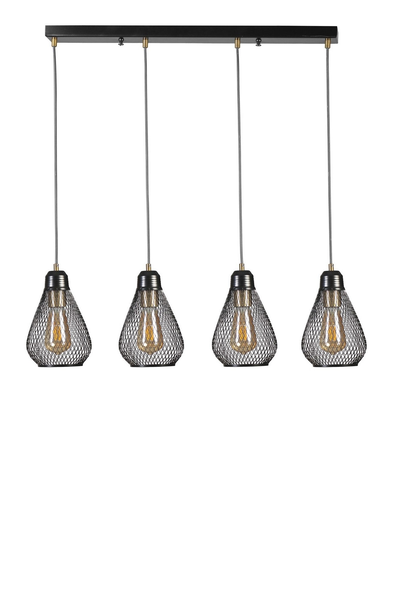 Candeeiro de Teto – 15 cm de diâmetro – Preto – Metal