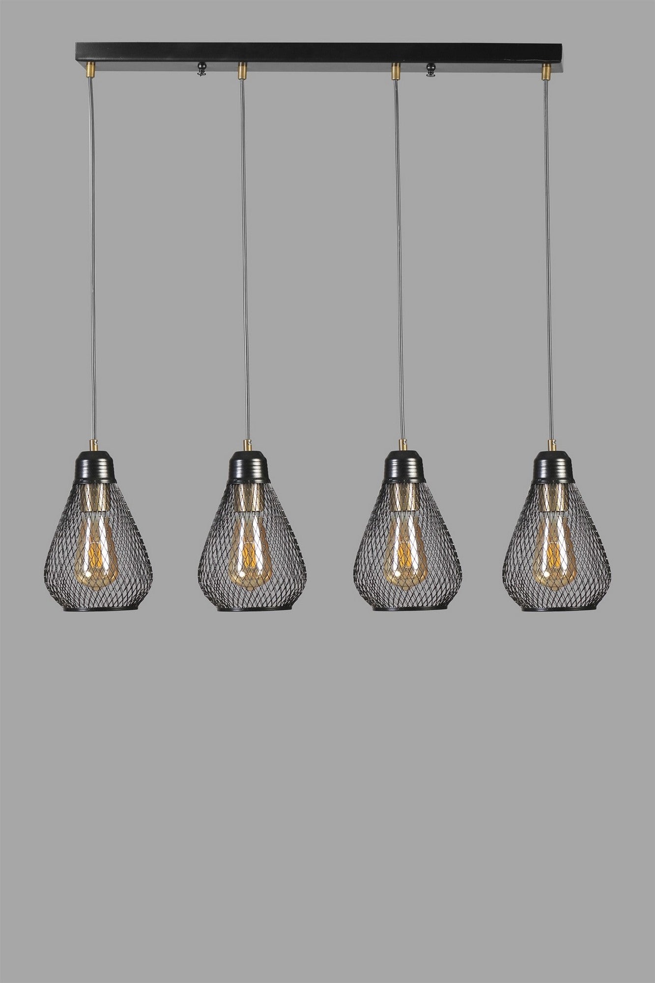 Candeeiro de Teto – 15 cm de diâmetro – Preto – Metal