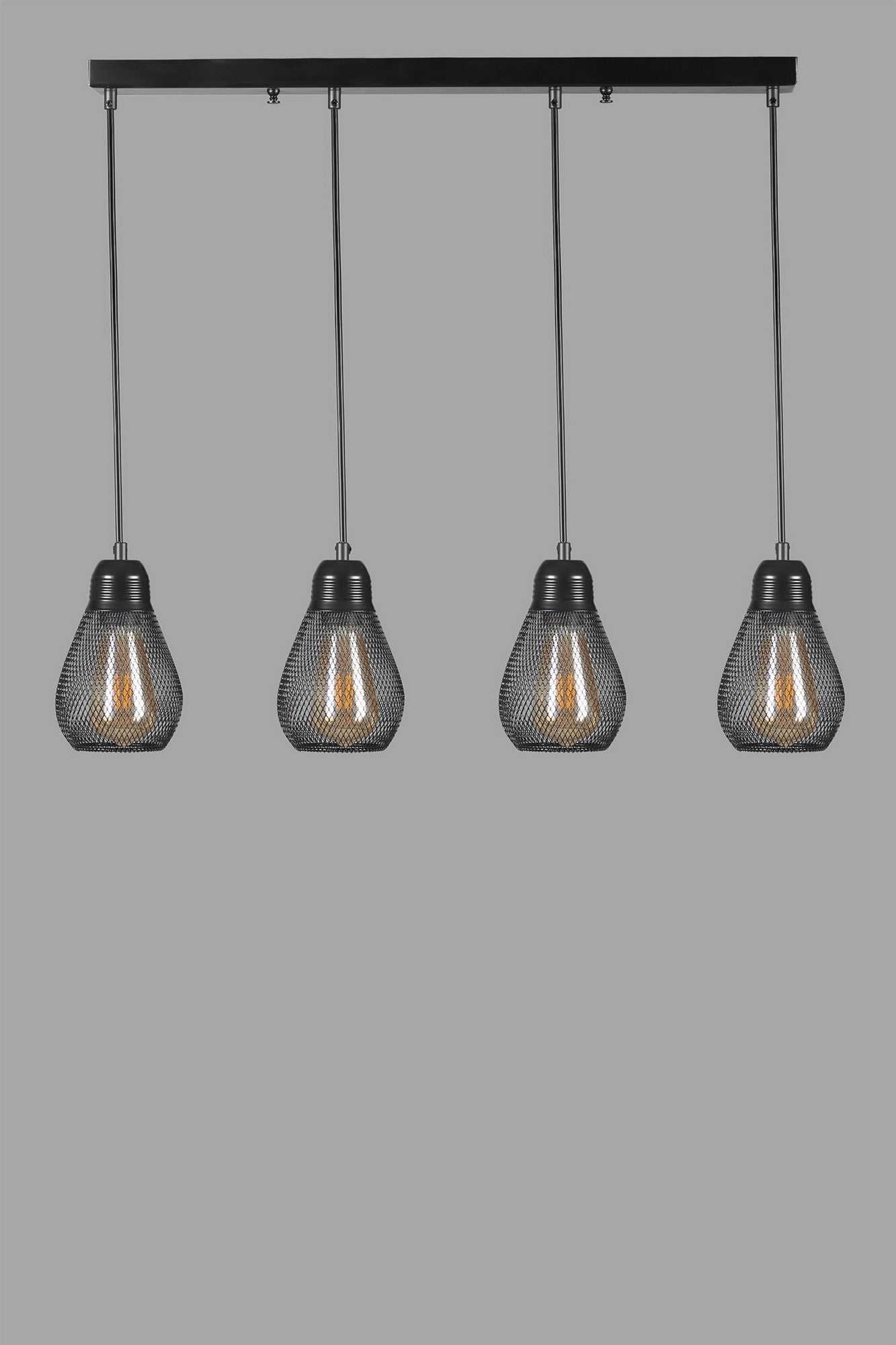 Candeeiro de Teto – 70 cm – Preto – Metal