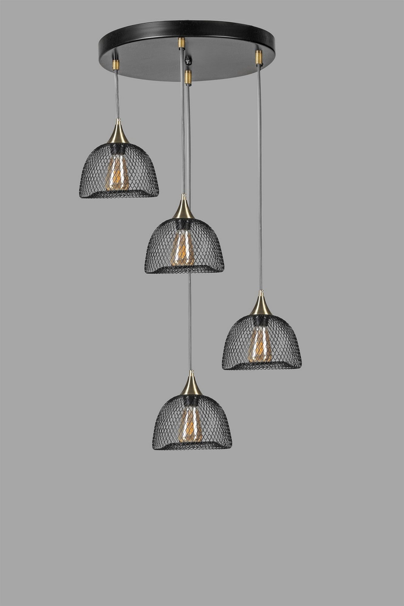 Candeeiro de Teto – 70 cm – Preto – Metal