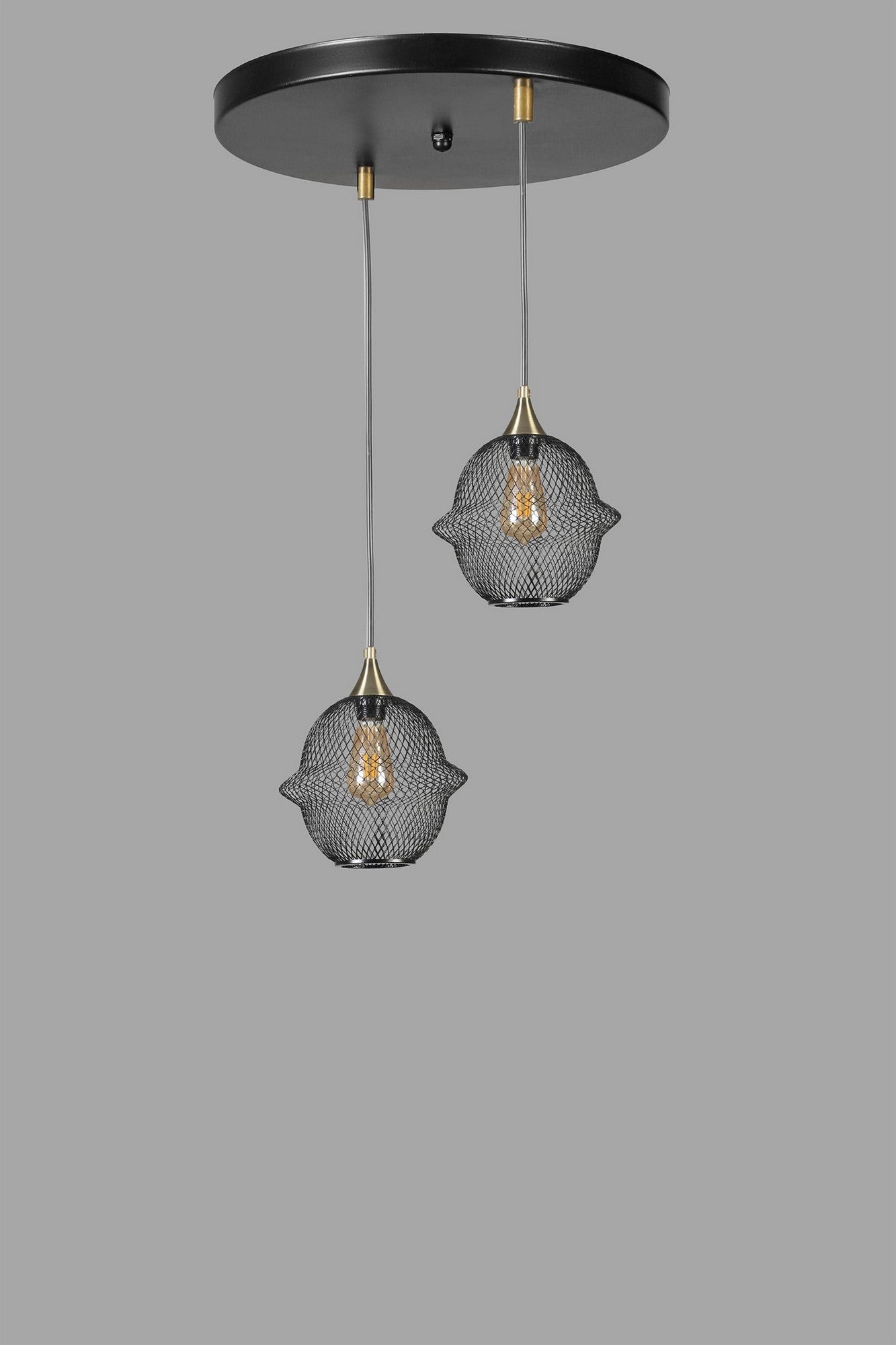 Candeeiro de Teto – 70 cm – Preto – Metal