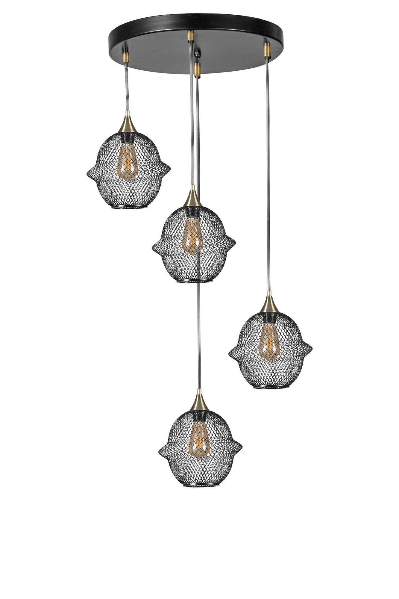 Candeeiro de Teto – 70 cm – Preto – Metal